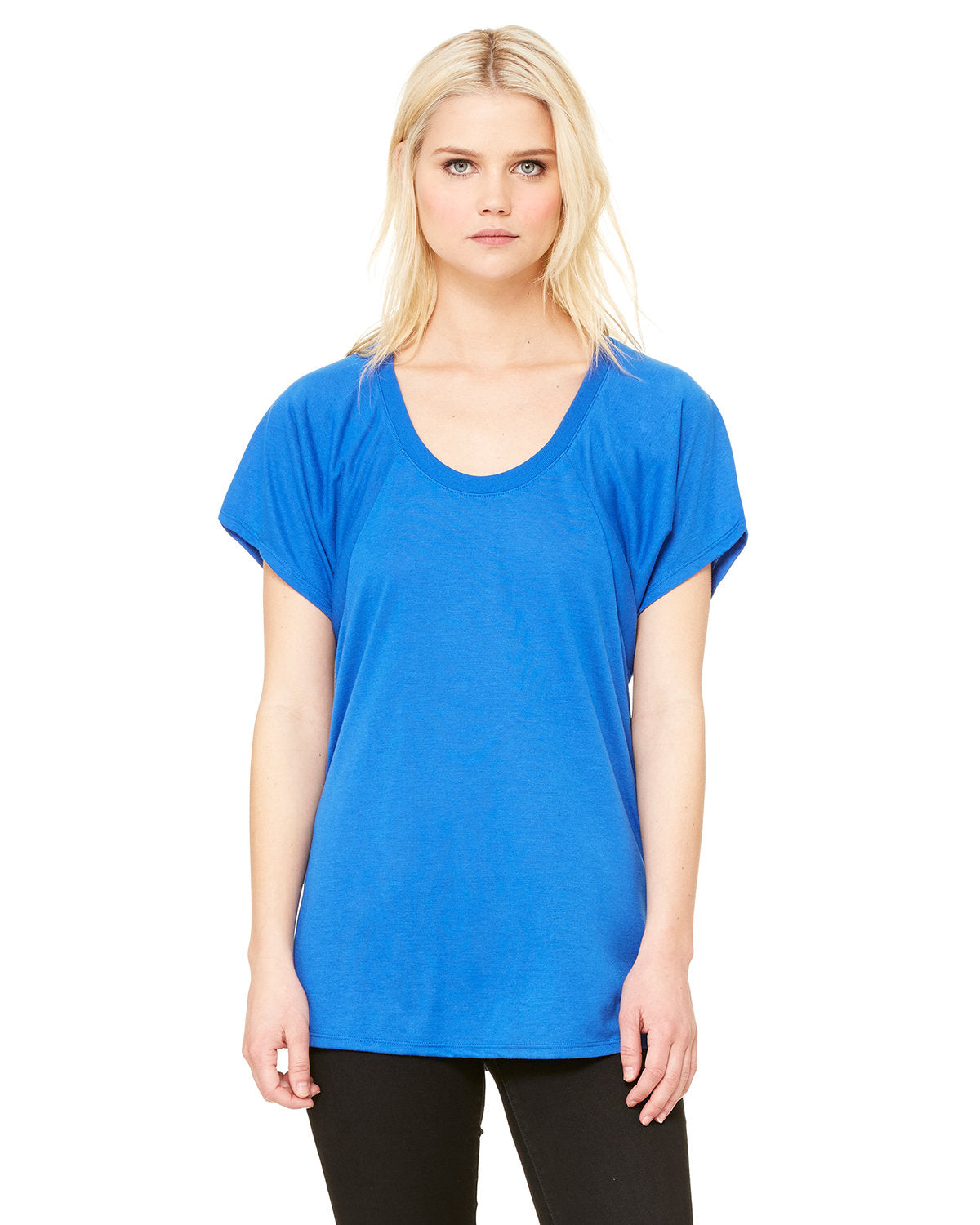 Bella + Canvas B8801 Women's Flowy Raglan T-Shirt - Soft Comfort Fit Short Sleeve V-Neck Tee for Casual Wear, Yoga & Everyday Outfits