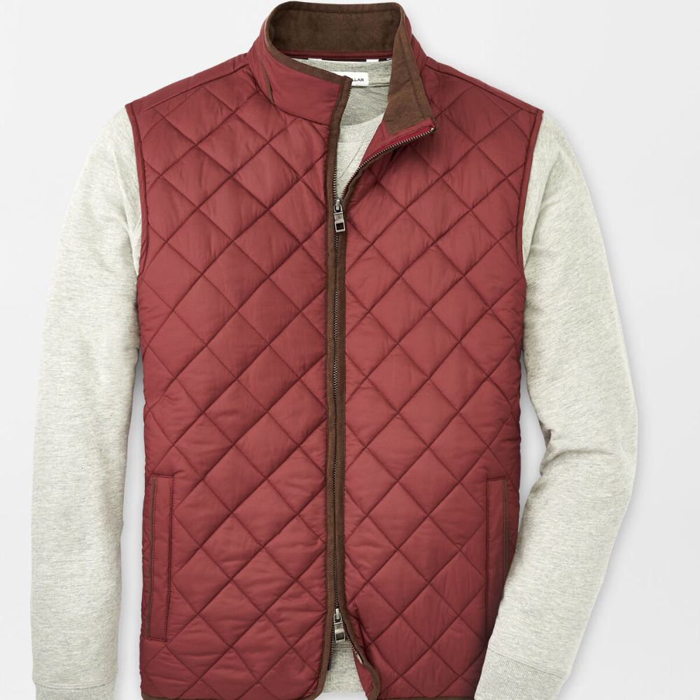 PETER MILLAR ESSEX QUILTED VEST for Men - Lightweight Insulated Winter Jacket with Premium Cotton Shell - Perfect for Outdoor Activities & Casual Wear