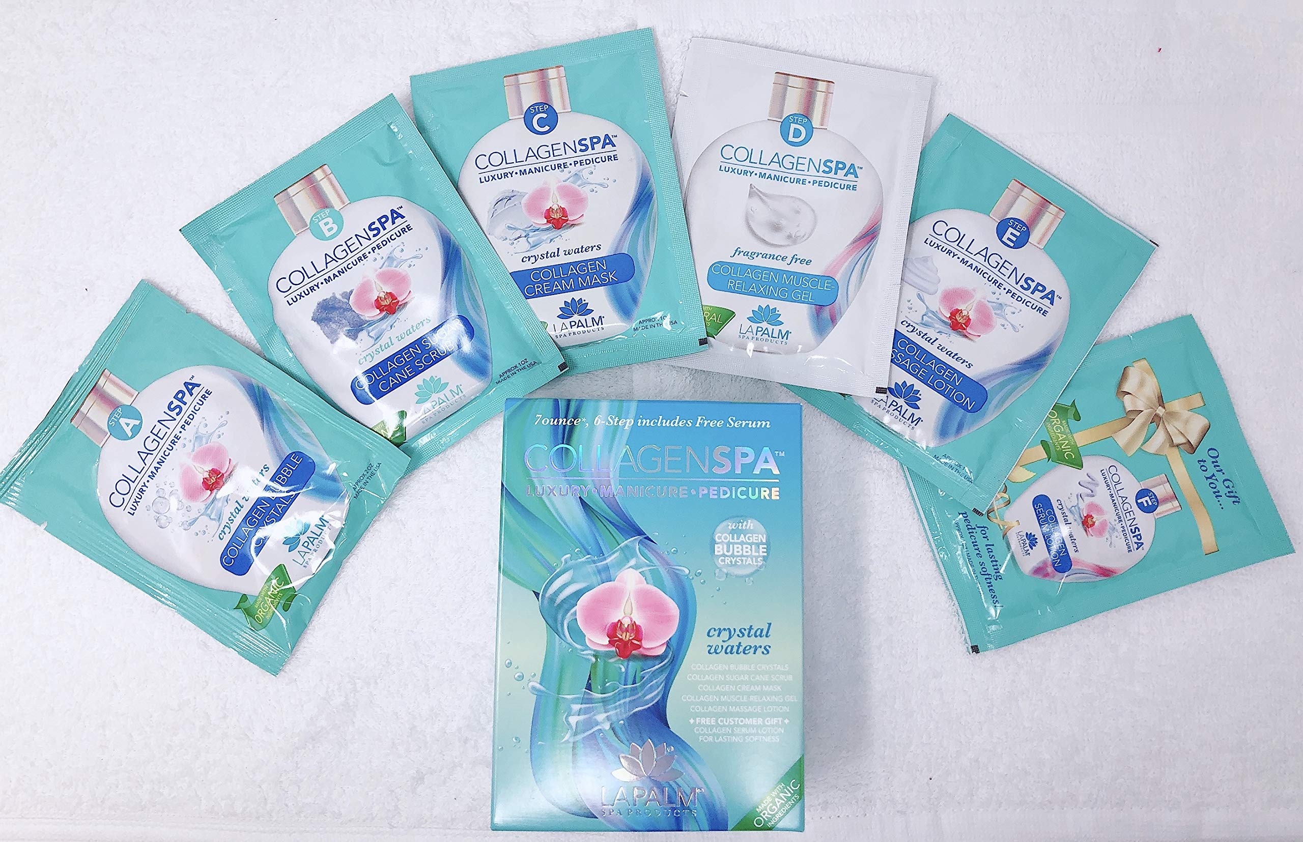 Luxury Collagen Bubble Crystals for Manicure & Pedicure - Crystal Waters (1 Pack) for Spa & Home Care
