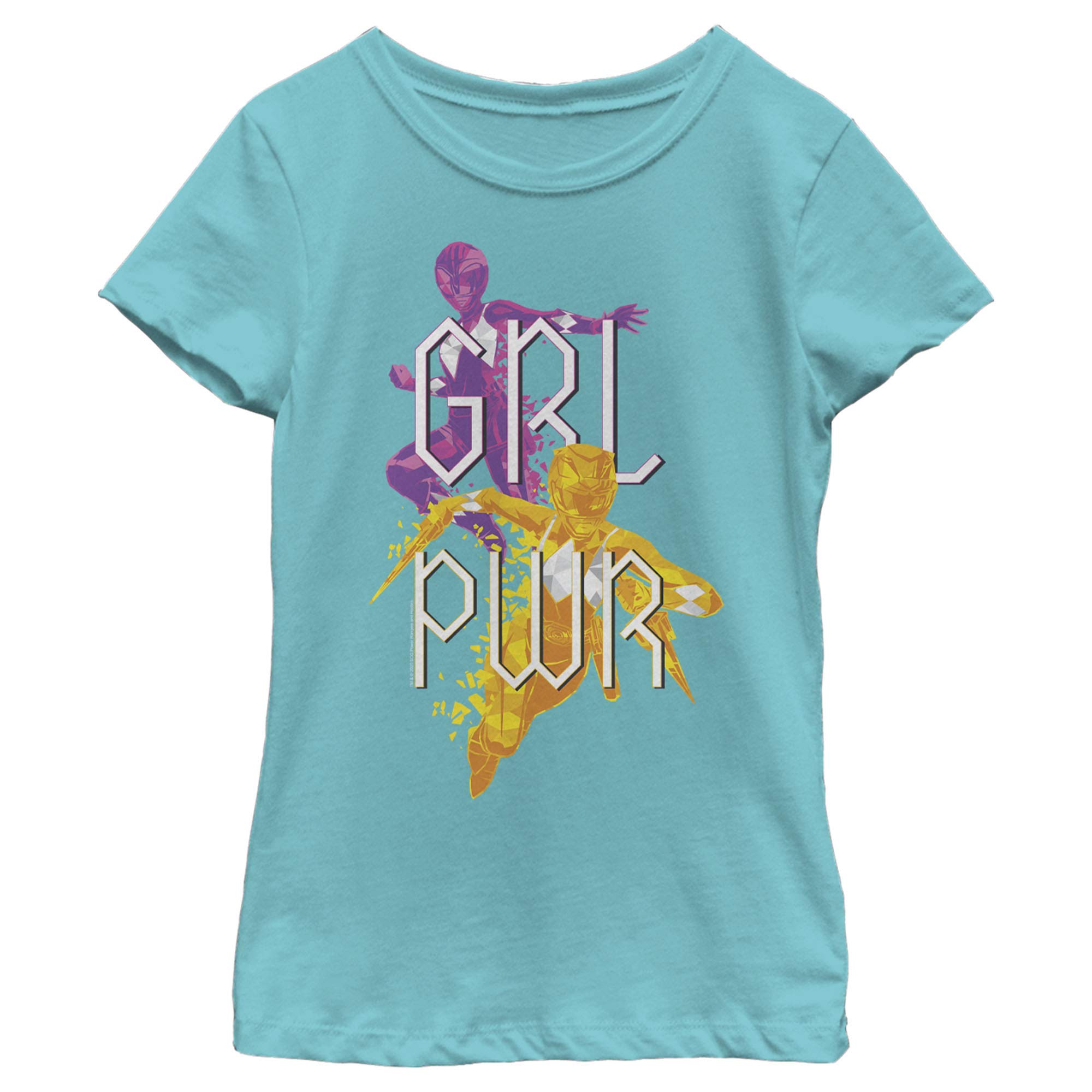 Power Rangers Team T-Shirt for Girls - Kids Superhero Costume & Casual Wear - Perfect for Halloween, Cosplay, and Everyday Play