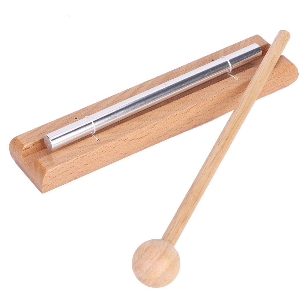 Solo Chime with Wood Mallet - Smooth Polished Musical Instrument for Classroom Management, Meditation, Sound Therapy, Meetings & Yoga - Perfect for Relaxation, Focus & Mindfulness