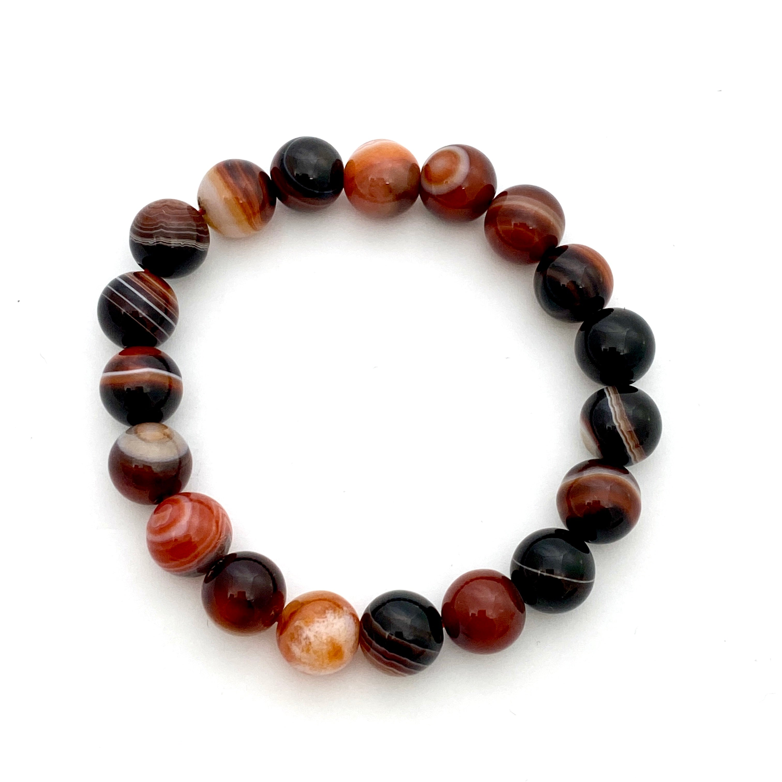 Natural Sardonyx Gemstone Bracelet for Women - Healing Crystal Jewelry for Energy Balance & Protection - Perfect for Meditation, Yoga & Spiritual Gifts