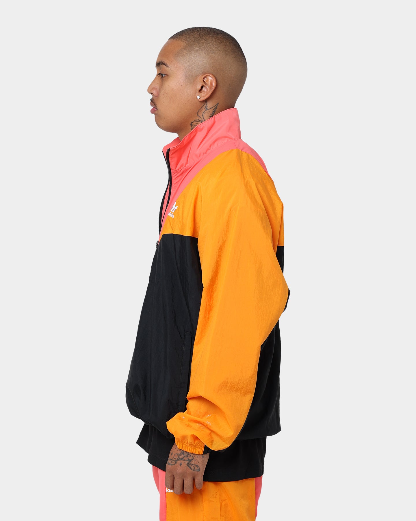 Adidas Adicolor Colorblock Track Jacket for Men & Women - Black/Semi Turb - Lightweight Running & Training Jacket - Perfect for Gym, Jogging & Casual Wear