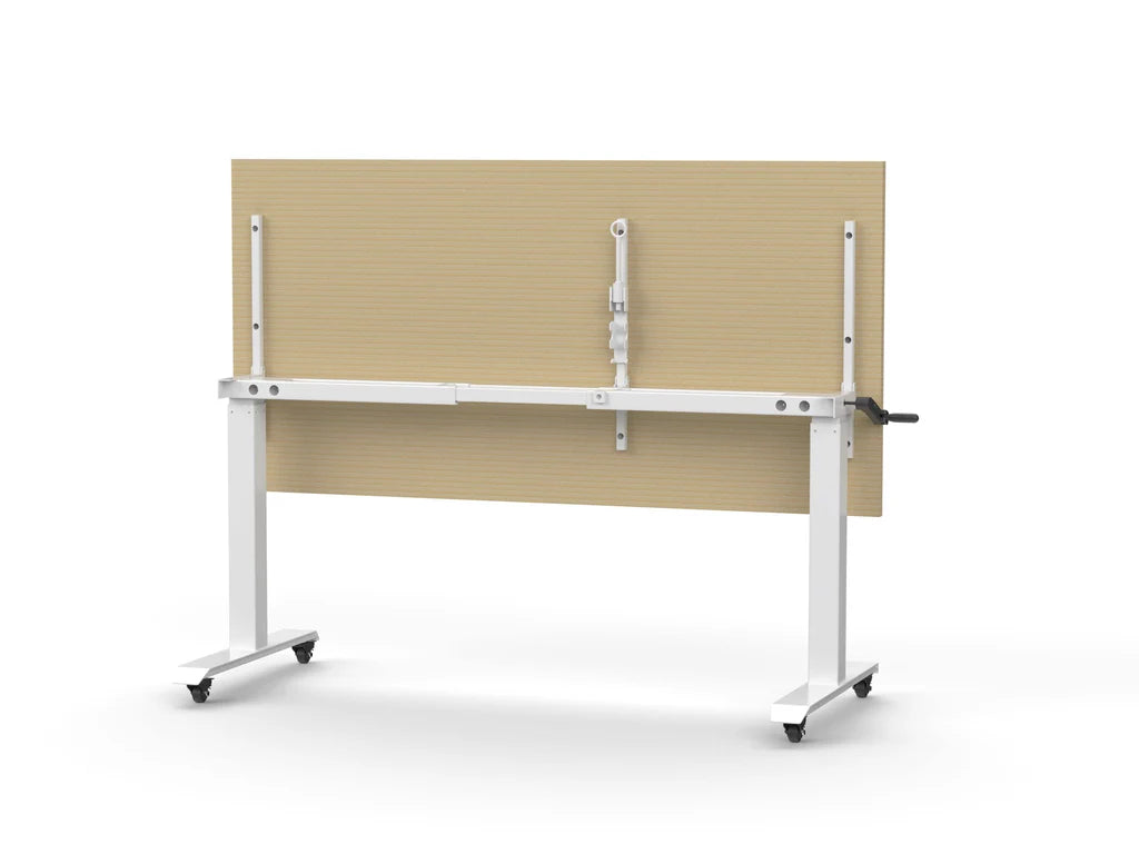 Everest Crank Flip Top Table - Adjustable Height Folding Table for Home, Office & Outdoor Use - Perfect for Dining, Work & Camping