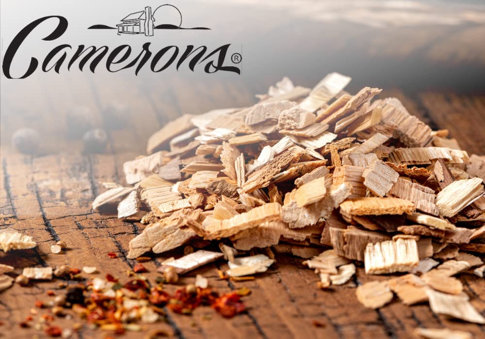 Premium Mesquite Wood Chips for Smoking - 2 lbs (260 Cu In) Kiln-Dried BBQ Grill Wood Chips - Natural Smoker Accessories for Meats, Fish & Vegetables - Perfect for Backyard Grilling, Camping & Tailgating Gifts