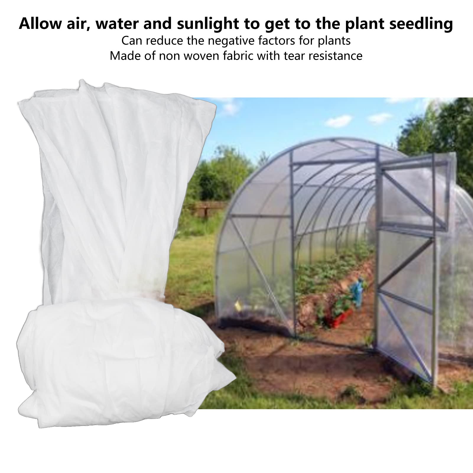 Shanrya 2.5x7.5m Plant Cover - Heavy Duty Frost Protection Blanket for Winter Gardening, Cold Weather Plant Protection, Ideal for Vegetables, Flowers & Shrubs - Perfect for Greenhouses, Gardens & Outdoor Use