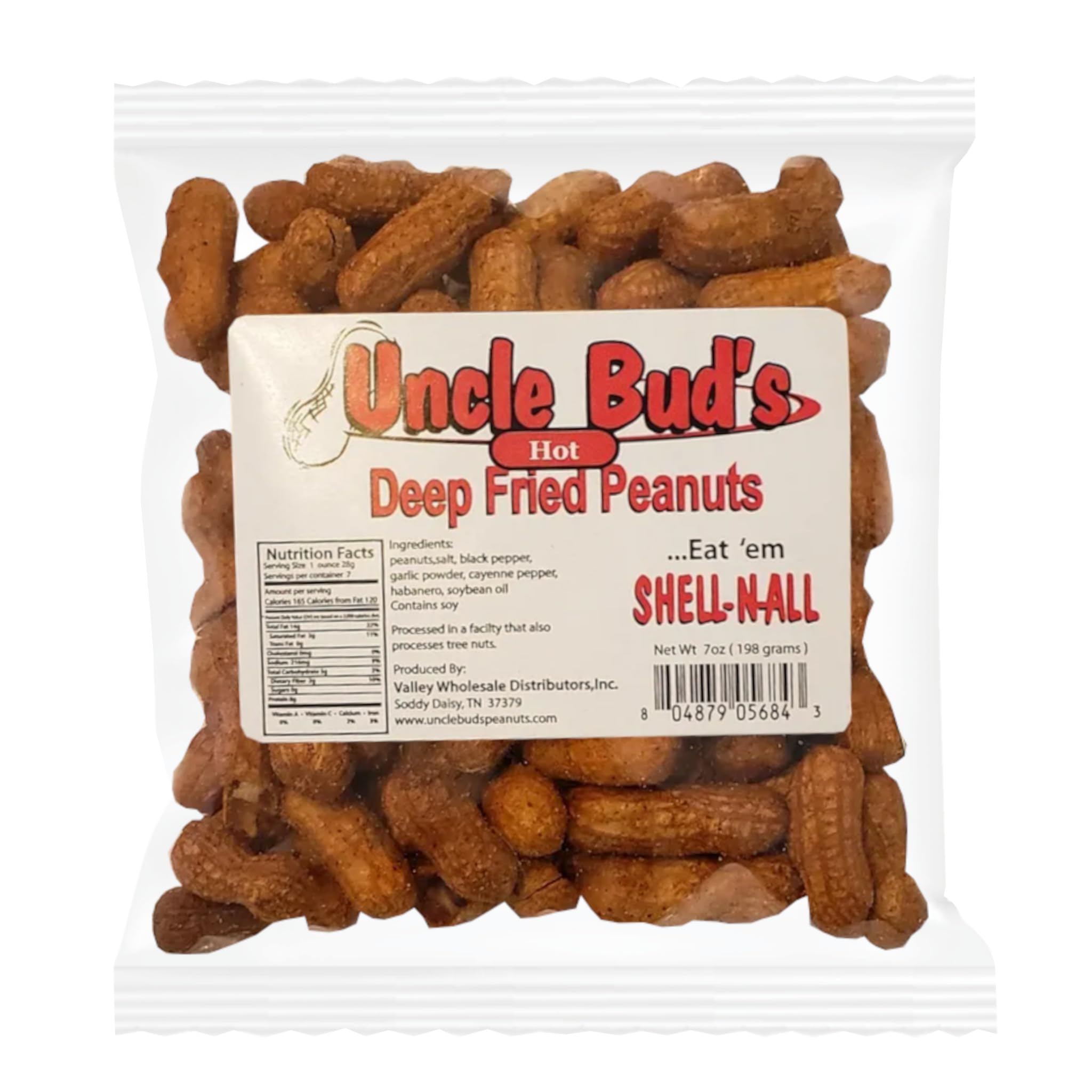Crunchy Hot Deep Fried Peanuts - 7oz Spicy Snack Pack for Parties, Hiking & Movie Nights | Premium Roasted Peanuts with Bold Flavor