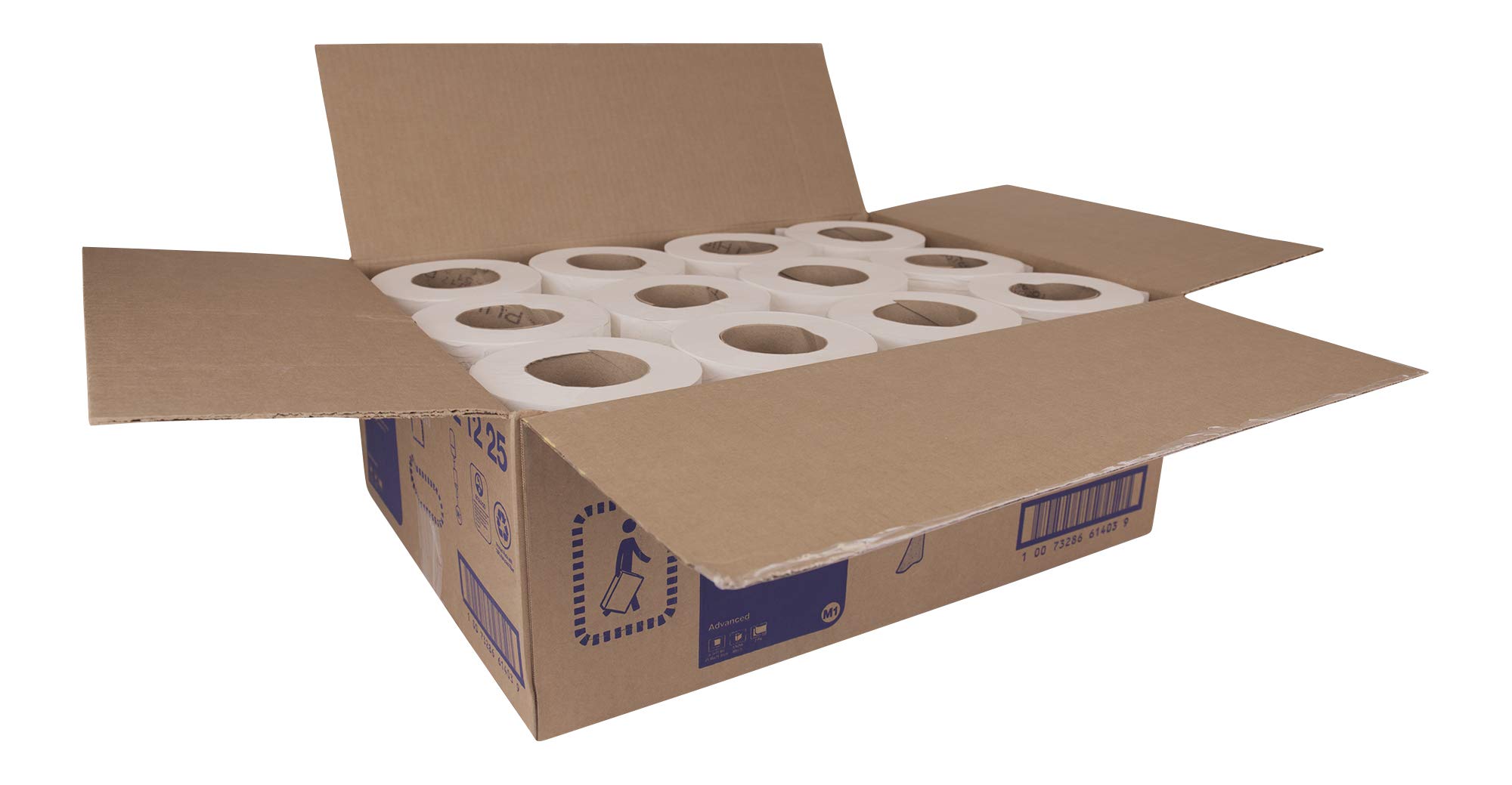 Tork Basic Mini Centerfeed Paper Towel White M1 | High Absorbency | 12 x 266 Sheets (121225) | Ideal for Home, Office & Restaurant Use