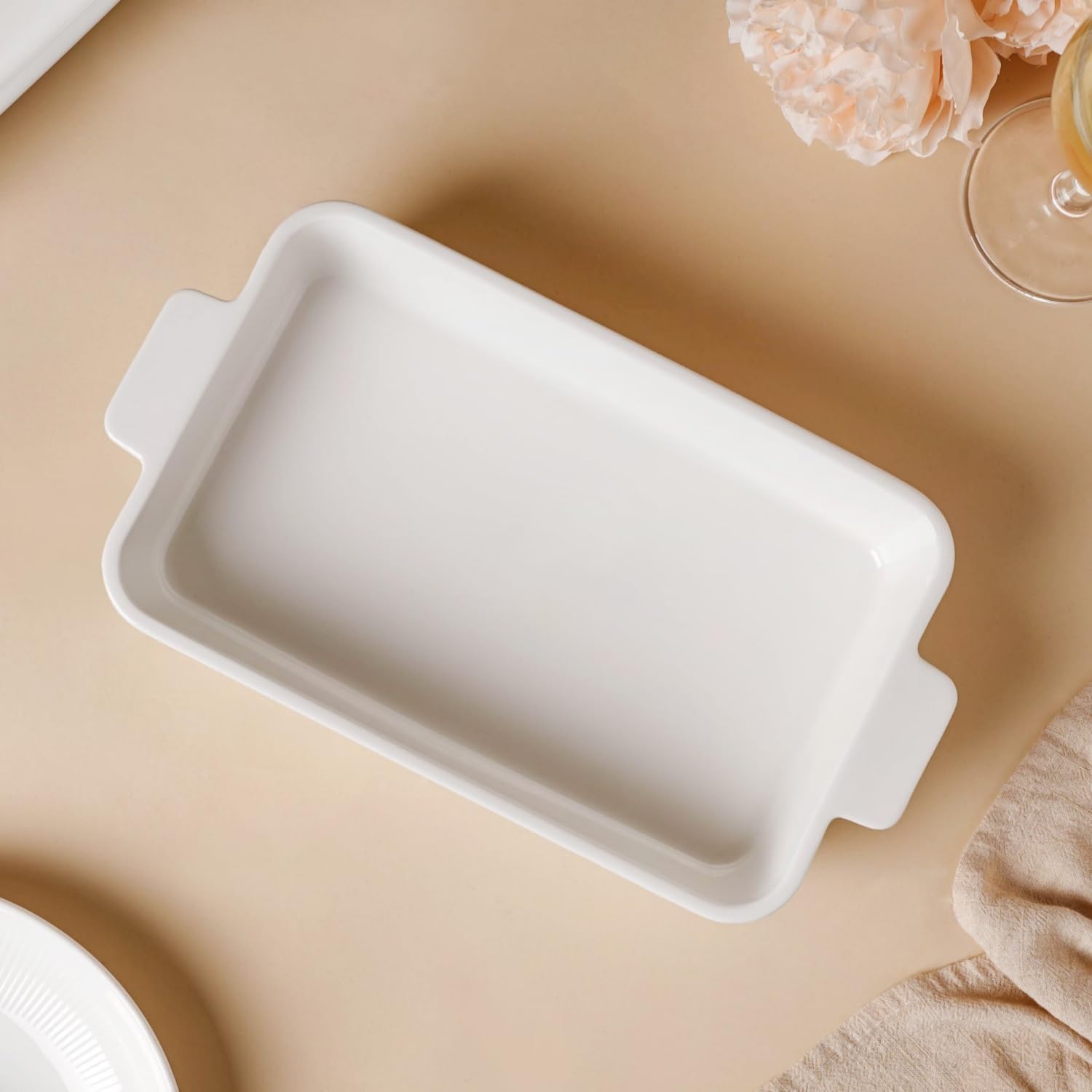 9x13 Ceramic Casserole Dish - Oven Safe Bakeware for Lasagna & Kitchen Decor Gifts