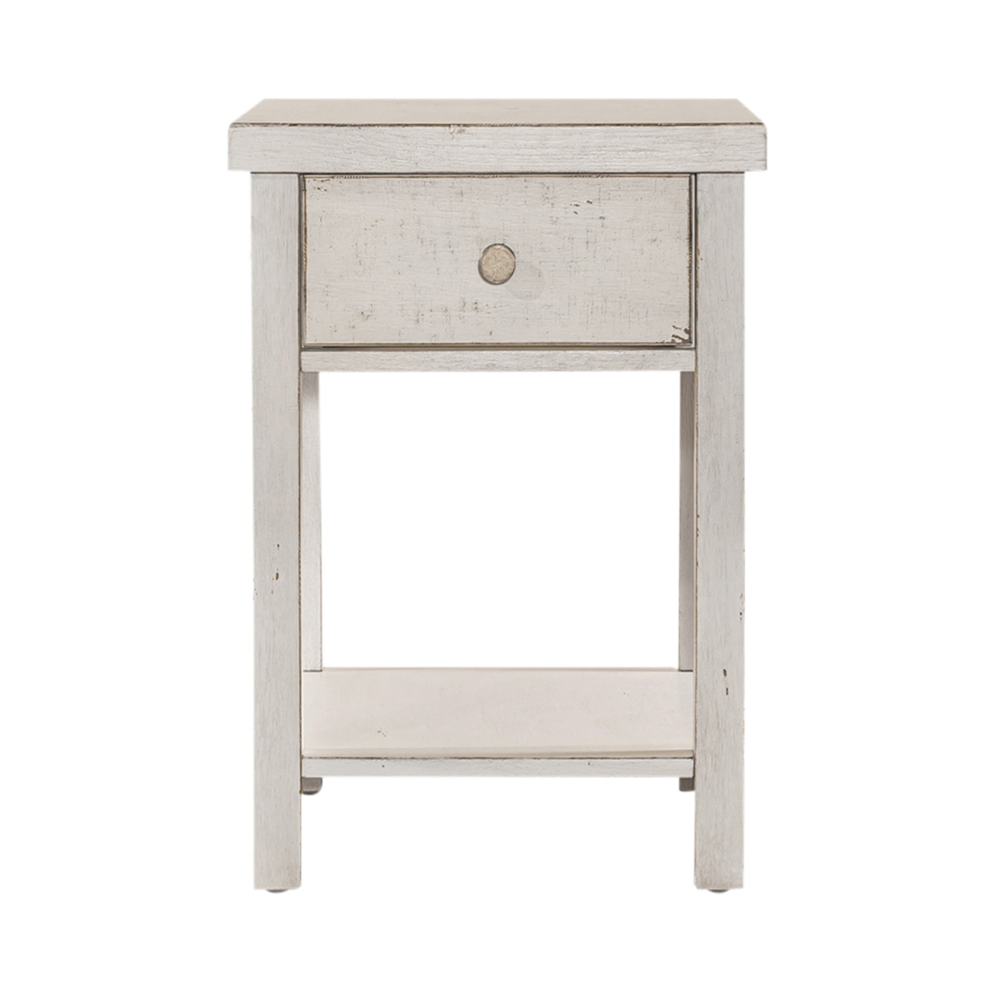 Modern Farmhouse Drawer End Table - Rustic Nightstand with Storage for Bedroom, Living Room & Office - Perfect for Home Decor and Organization