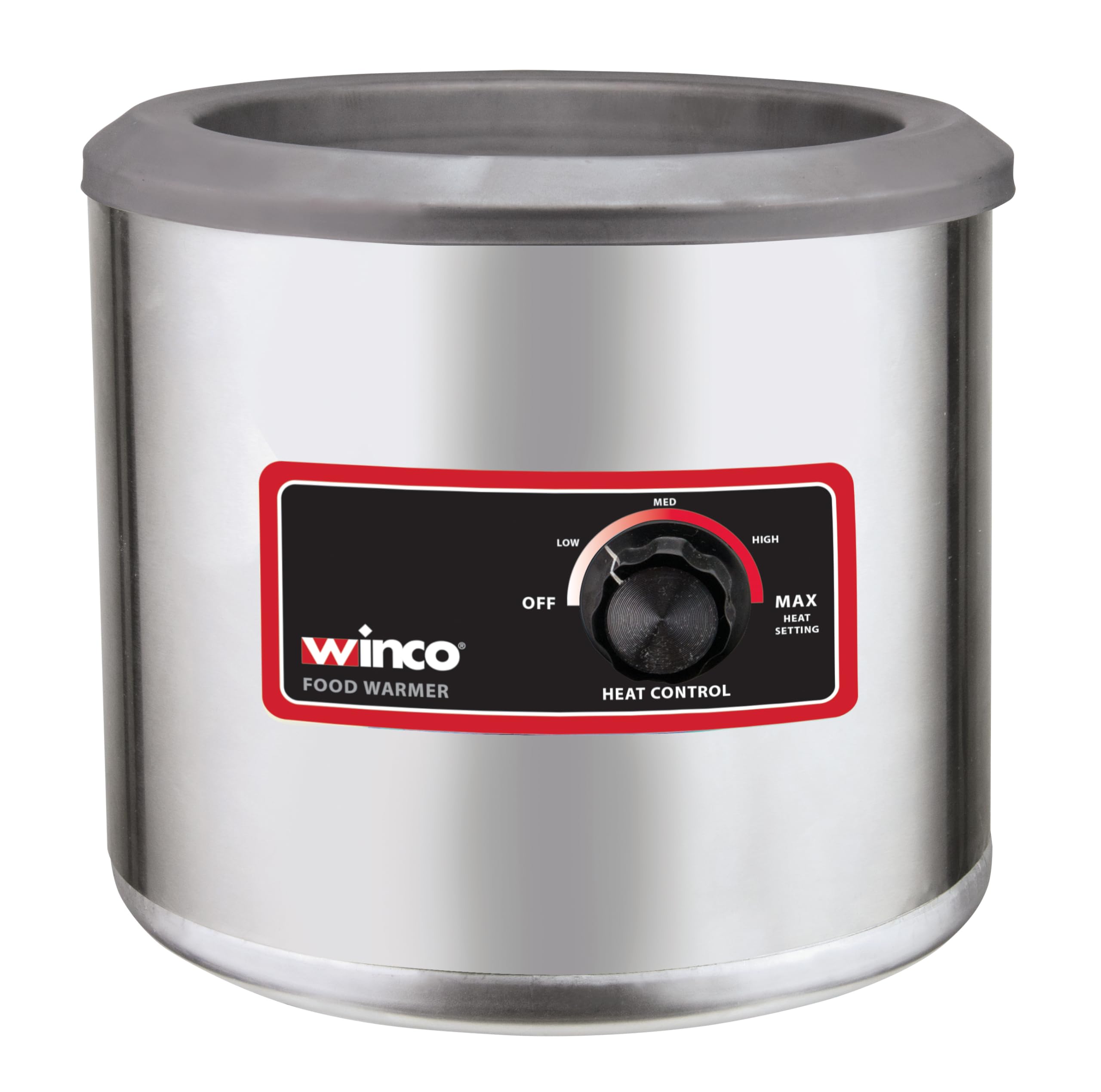Winco 550W Electric Round Food Warmer & Cooker - 7 Quart Capacity, 120V for Restaurants, Catering & Home Kitchen Use - Perfect for Buffets, Parties & Meal Prep