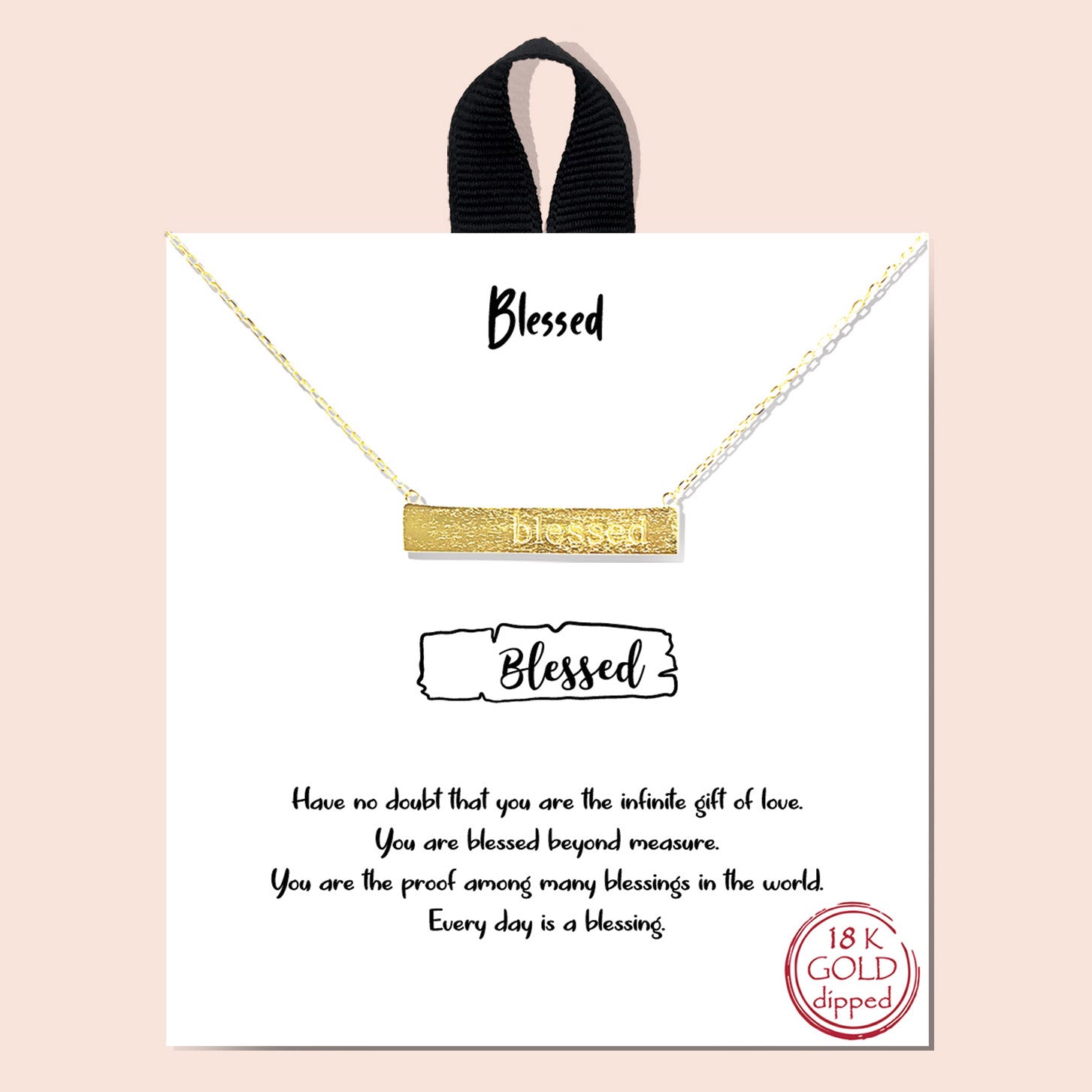 Blessed Gold Necklace for Women - Elegant Religious Pendant Jewelry for Everyday Wear & Special Occasions