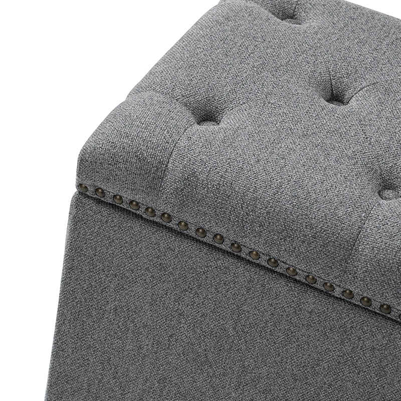 Versatile Minimalist Storage Bench with Removable Fabric Cover - Modern Entryway, Bedroom & Living Room Organizer - Perfect for Shoes, Blankets & Home Decor Storage