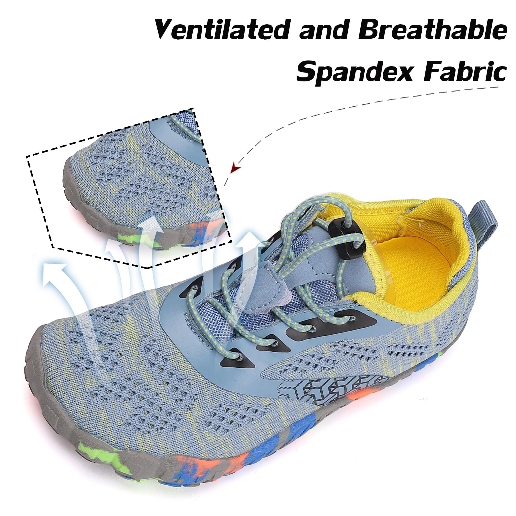 DimaiGlobal Kids Barefoot Shoes - Breathable Trail Running Sneakers for Boys & Girls (Toddler to Big Kid) - Perfect for Outdoor Play, Sports & School Activities