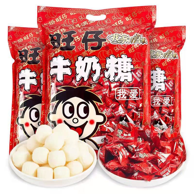 Want Want Milk Candy - Classic Chinese Toffee Snacks (17.7oz/500g) | Sweet Childhood Flavor Soft Candy | Perfect for Gifts, Office Snacks & Asian Dessert Lovers (Also Available in 53.1oz Pack of 3)