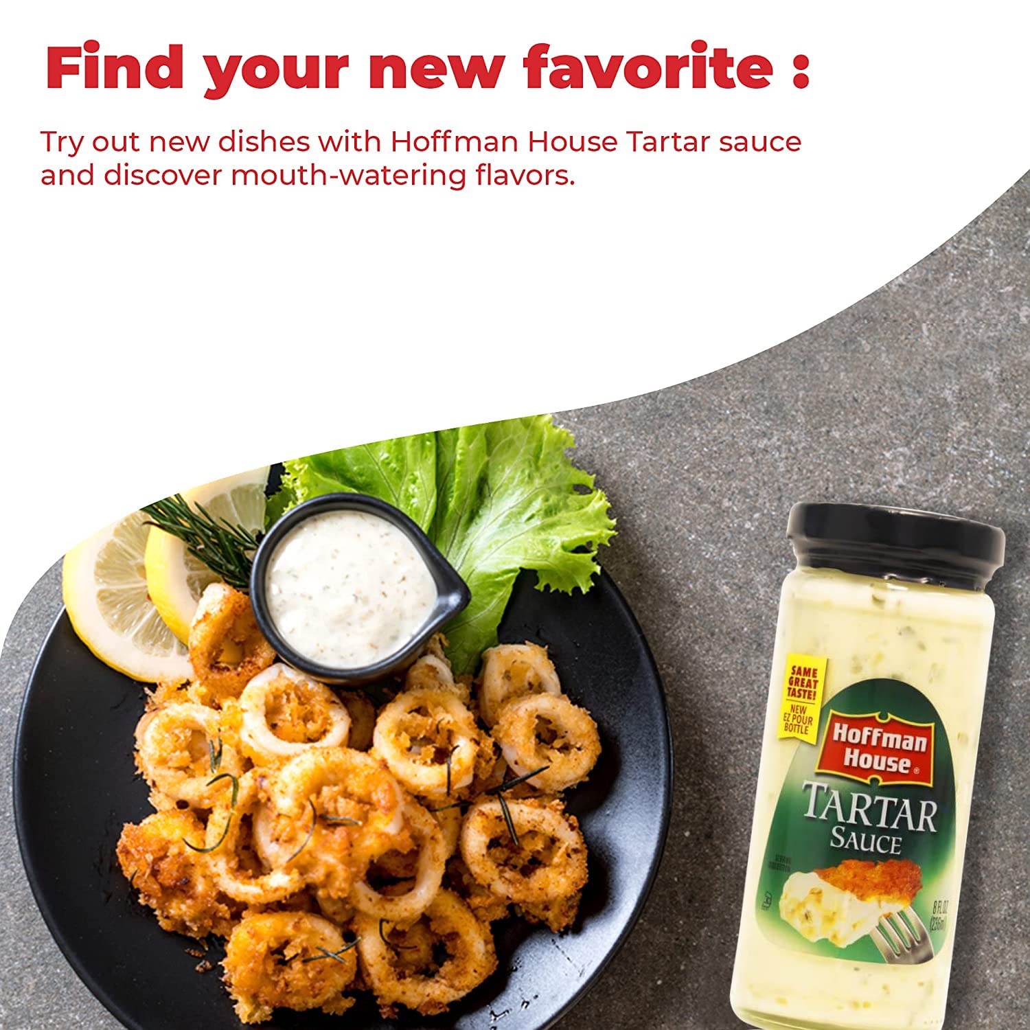 Hoffman House Tartar Sauce - Premium Seafood Condiment for Fish, Shrimp & Crab - Perfect for Sandwiches, Dips & Seafood Platters
