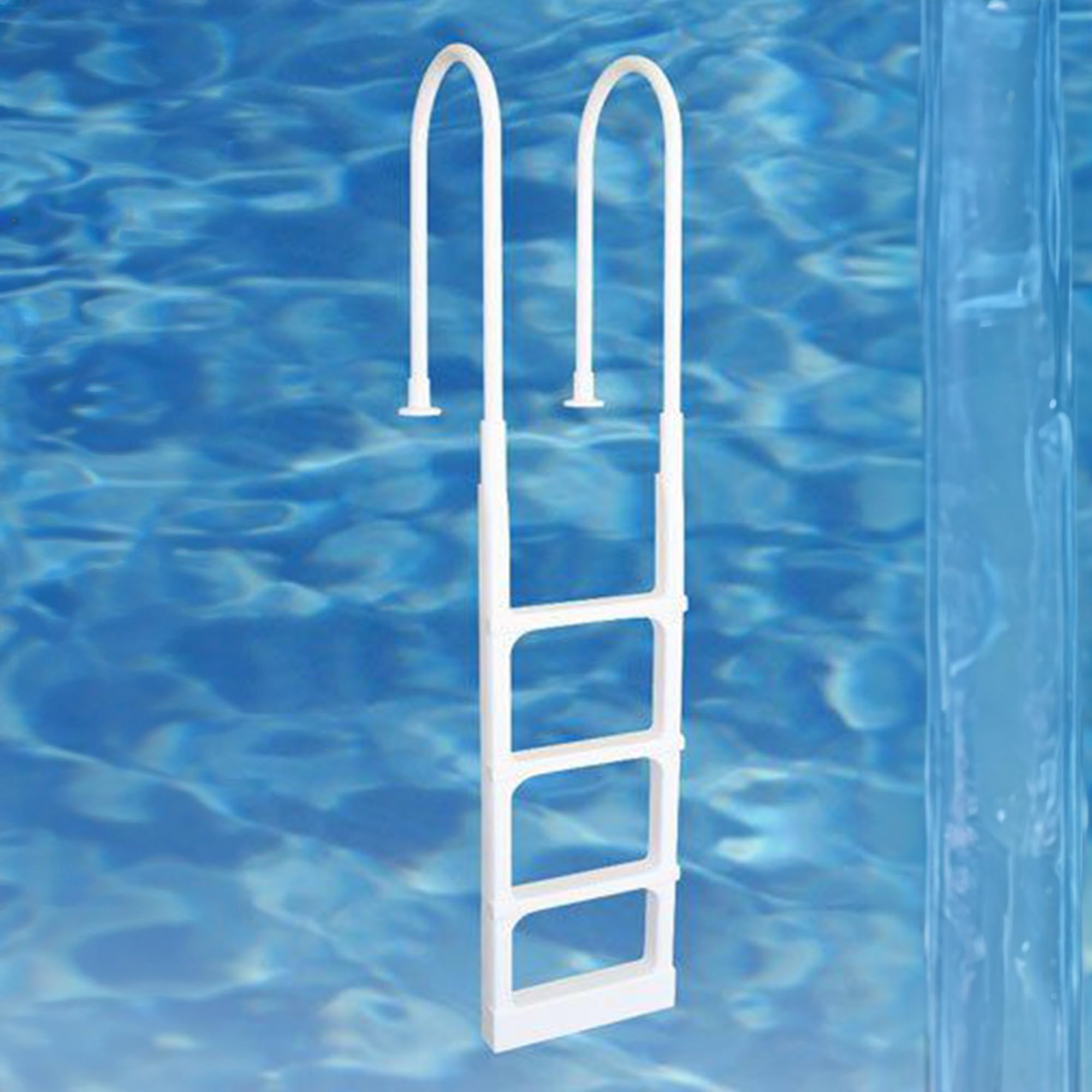 Main Access 200300 ProSeries Above Ground Pool Step Ladder - Heavy Duty White Pool Ladder for Inground & Above Ground Swimming Pools - Perfect for Backyard, Vacation Homes & Community Pools