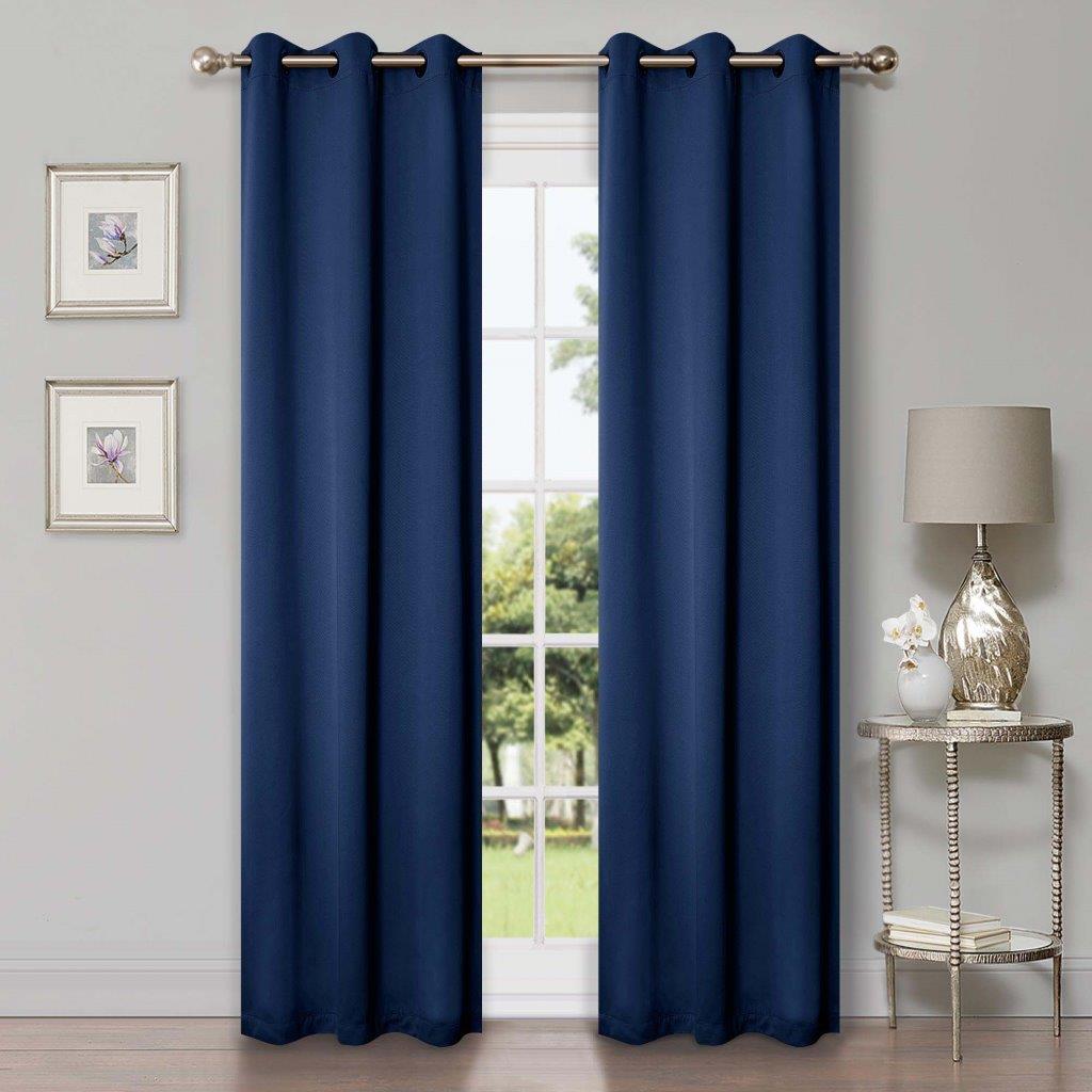 42 Inch Solid Blackout Curtains for Bedroom - Machine Washable Room Darkening Window Drapes - Perfect for Home Theater, Nursery & Light Sleepers