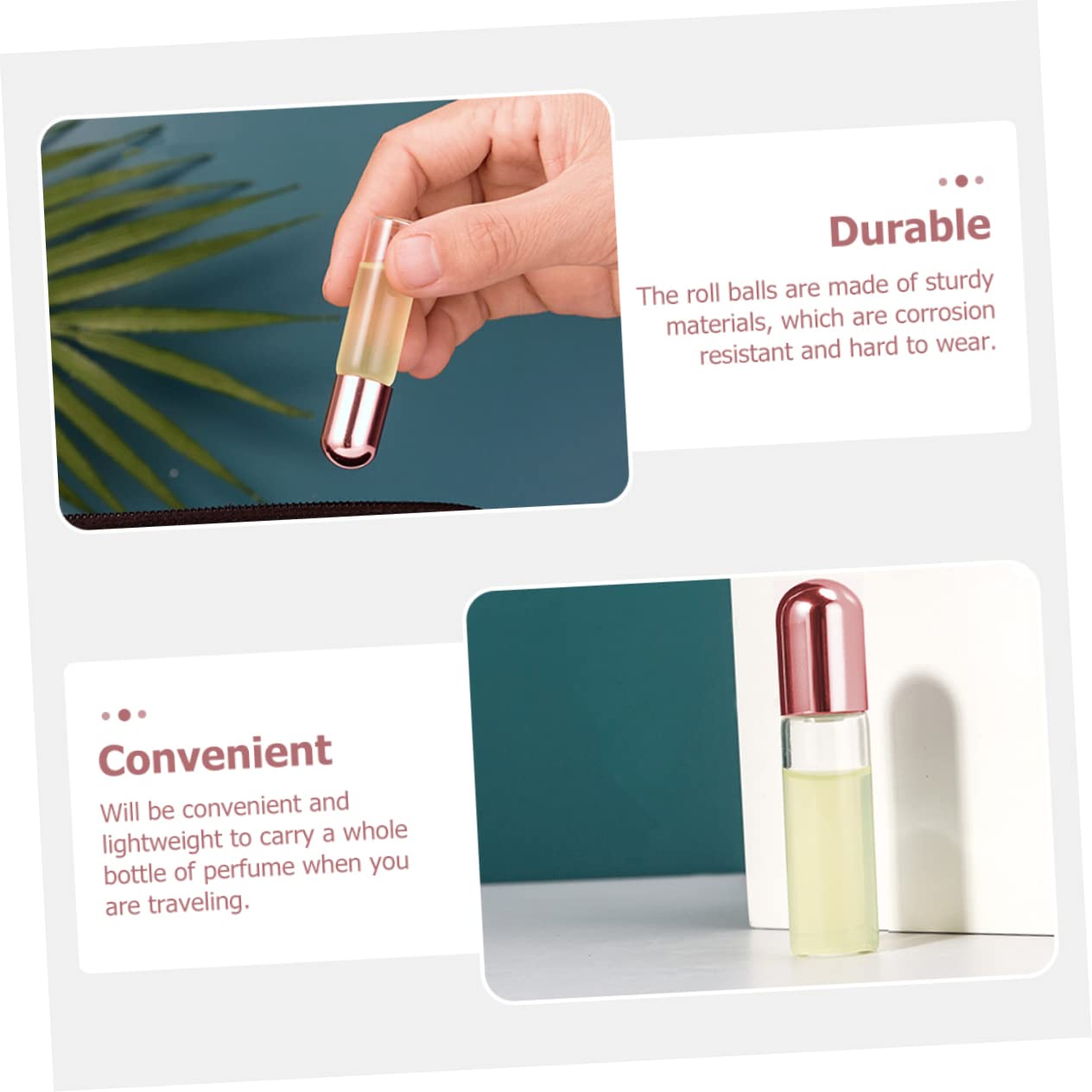 FOMIYES 10-Pack 2ml Travel Size Cologne Refill Bottles - Essential Oil Roller Dispenser for Perfume, Aromatherapy & Toiletries - Perfect for Travel, Gym, Office & Gifts