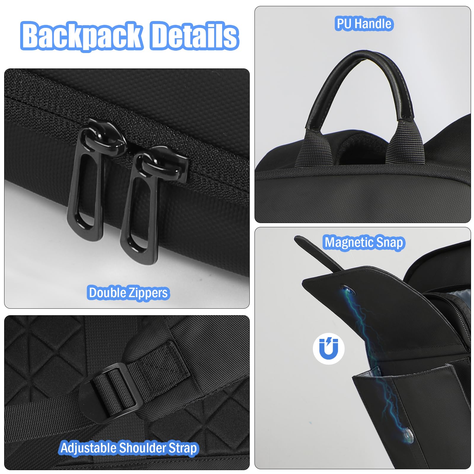 HK Slim Laptop Backpack for Men & Women - Anti-Theft 15.6 Inch Water Resistant Business Backpack - Lightweight Computer Backpack for College, Work, Commuting & Travel - Perfect for Office Professionals & Students