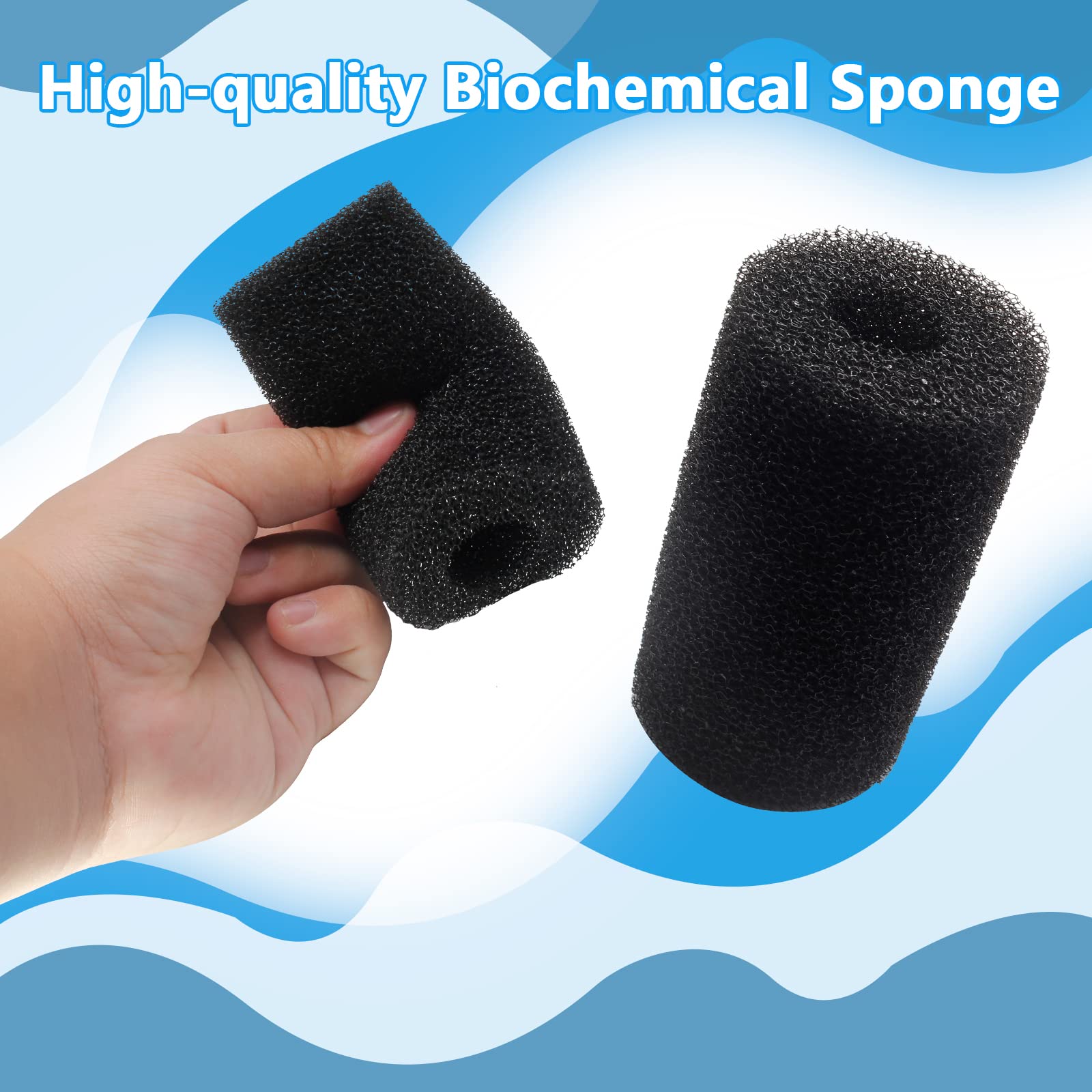 Bivethoi 4 Pack Pre-Filter Foam Sponge Roll for Aquarium Fish Tank - High-Quality Intake Filter Media Sponge (Black) - Compatible with Most Aquarium Filters - Perfect for Freshwater & Saltwater Tanks, Fish Breeding, and Water Filtration Systems