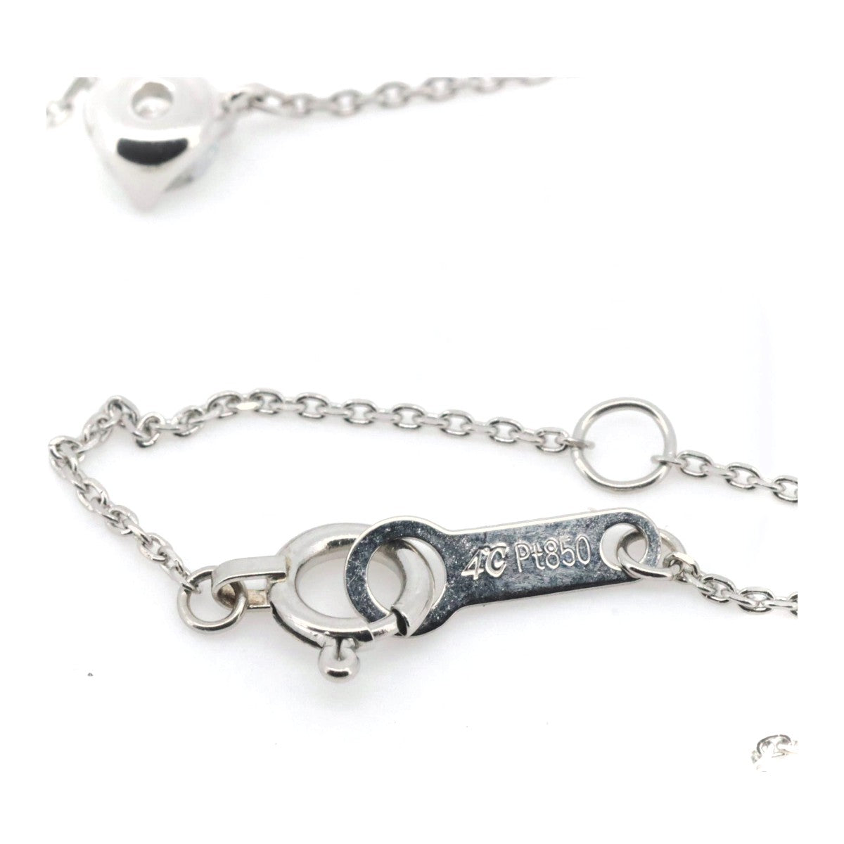 4°C Diamond Necklace PT850 Platinum 0.176ct - Elegant Pendant for Women, Perfect for Anniversary, Wedding & Special Occasions