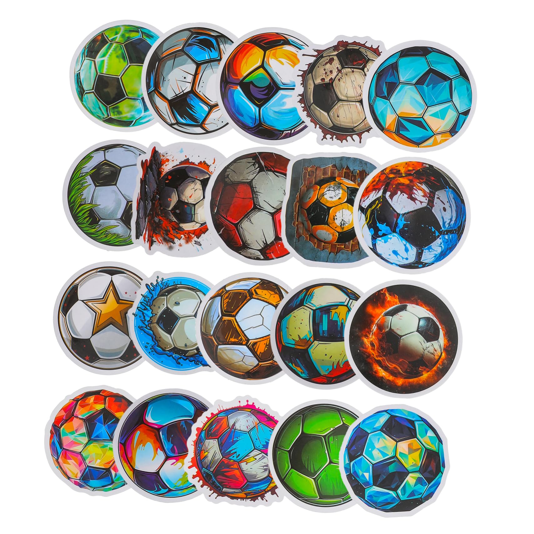 FOYTOKI 250 Pcs Football Stickers - Premium Soccer Ball Decals for Scrapbooking, DIY Crafts, Water Bottles & Laptop Decoration - Fun Sports Themed Stickers for Kids & Fans