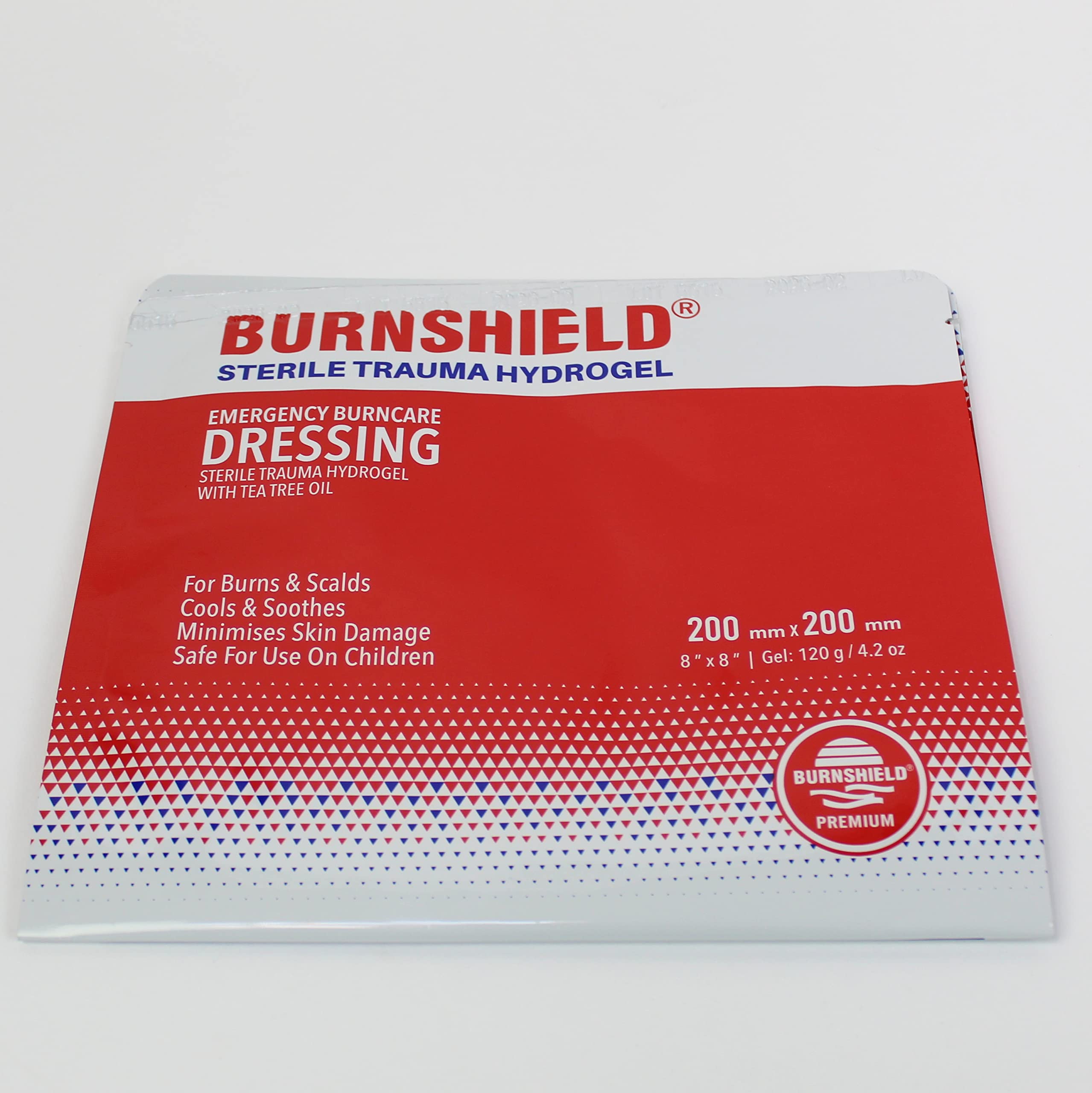 Burnshield Burn Gel Dressing 20cm x 20cm - First Aid Emergency Burn Care for Minor Burns & Scalds - Pack of 10 - Ideal for Home, Kitchen, Workplace & Outdoor First Aid Kits