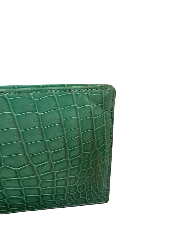Authentic Tiffany & Co. Aqua Men's Alligator Leather Wallet - Luxury Gift for Men, Business & Travel Essentials
