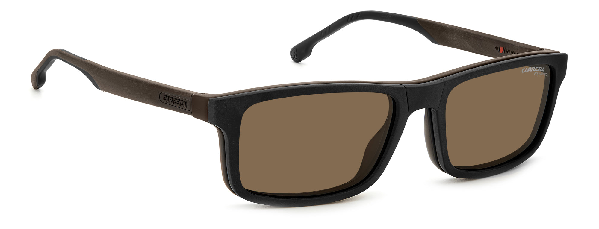 Carrera 8057/CS Clip-On Sunglasses - Polarized UV Protection for Men & Women - Perfect for Driving, Running, and Outdoor Sports