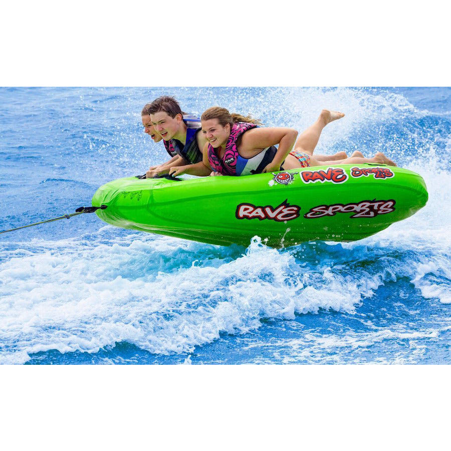 Best 3-Person Rave Mambo Towable Tube for Boating & Water Sports - High-Speed Inflatable Ride for Lakes & Oceans - Perfect for Family Fun & Summer Adventures