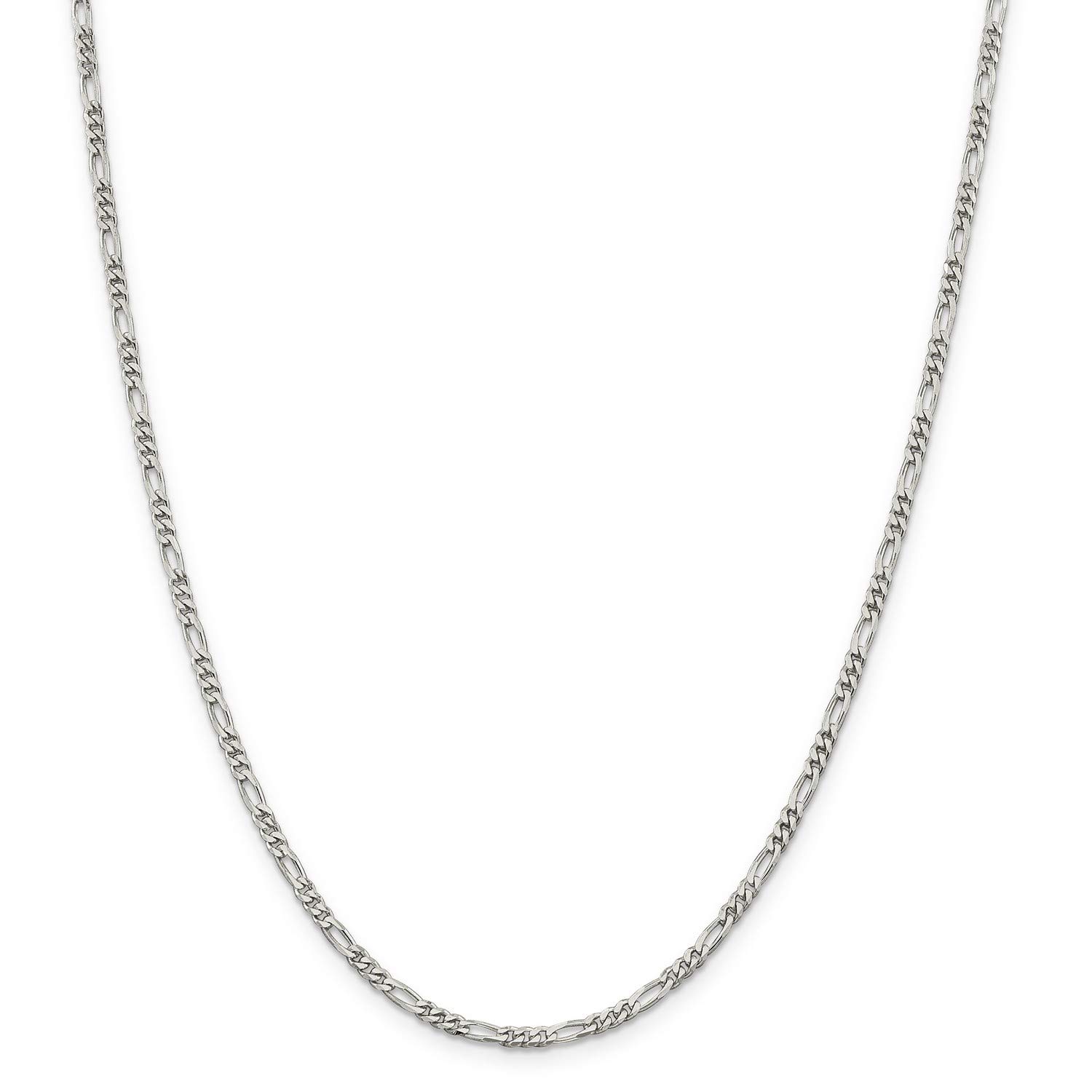 925 Sterling Silver Figaro Chain Necklace, Bracelet or Anklet - Durable Jewelry for Men & Women - Perfect for Gifts, Everyday Wear & Special Occasions