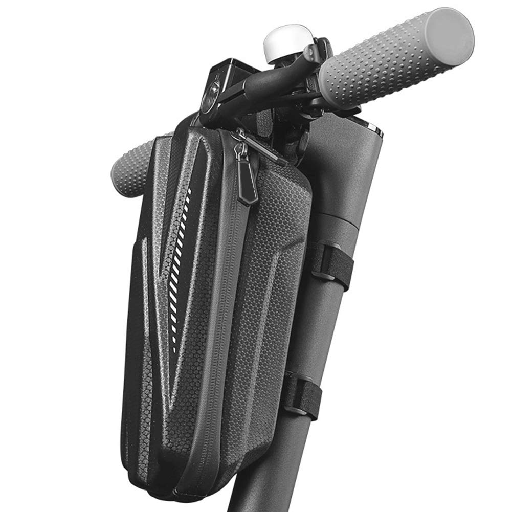 Waterproof Black Scooter Front Bag for Xiaomi M365 - Durable Electric Bike Storage Pouch with Reflective Strips - Perfect for Commuting, Shopping & Outdoor Adventures