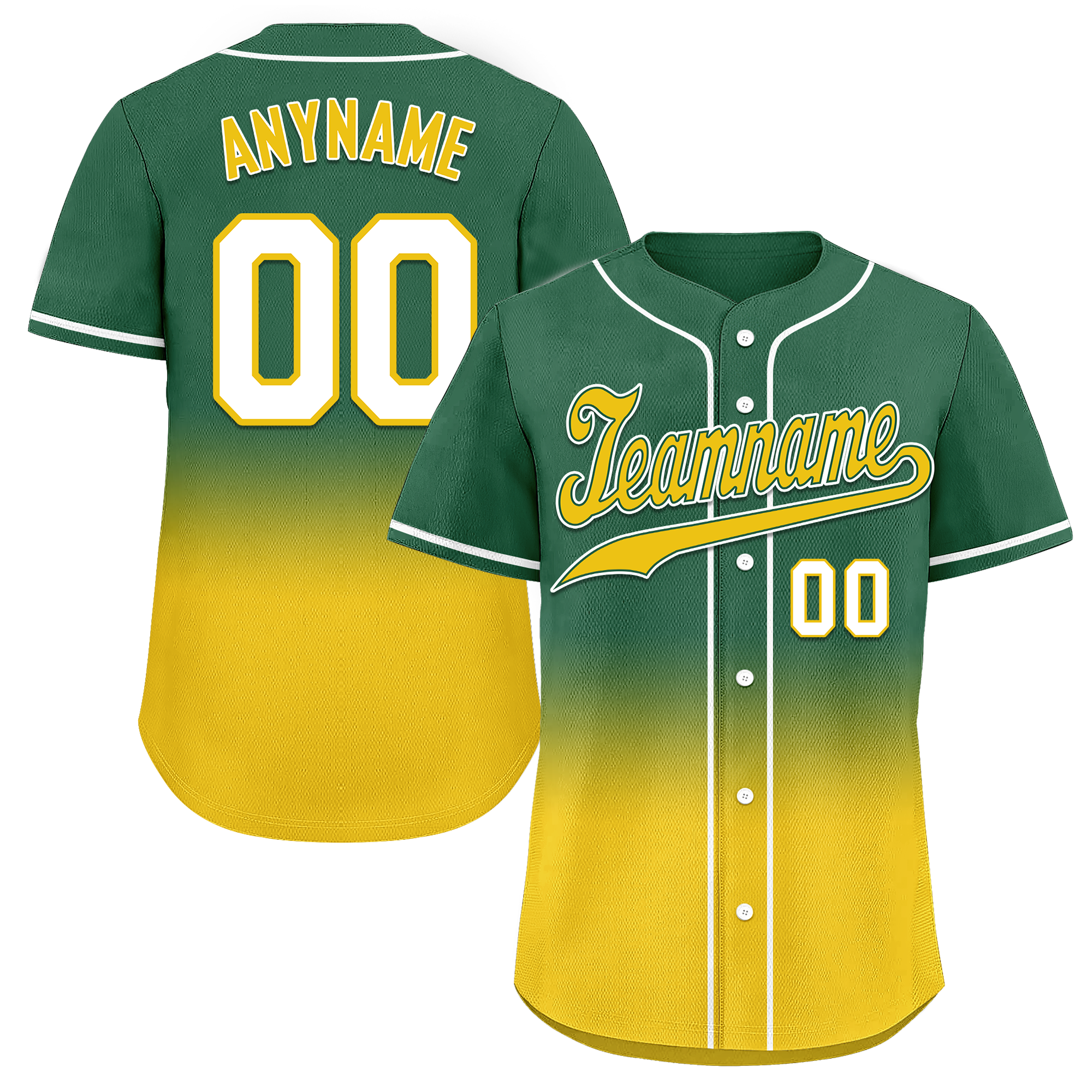 Custom Green Yellow Fade Personalized Authentic Baseball Jersey - BSBJ01 D0a70ca - Perfect for Team Uniforms, Sports Events & Fan Collections