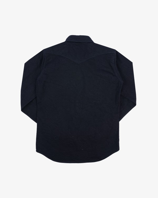 Iron Heart IHSH-396 13.5oz Heavyweight Denim Western Shirt for Men - Black - Durable Workwear & Casual Style for Outdoor Adventures and Everyday Wear