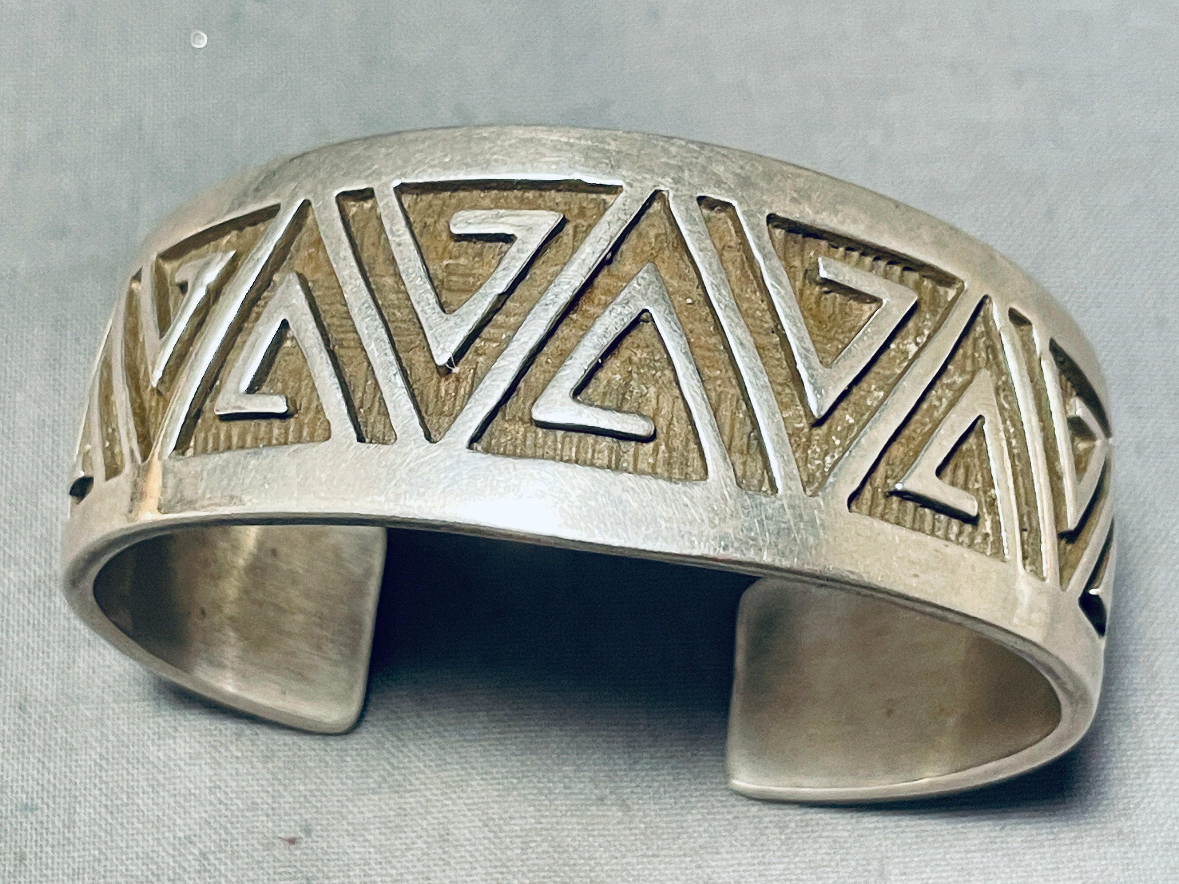 Authentic Native American Navajo Sterling Silver Bracelet - Handcrafted & Signed by J.Cowboy - Perfect for Western Fashion, Boho Style & Gift Giving