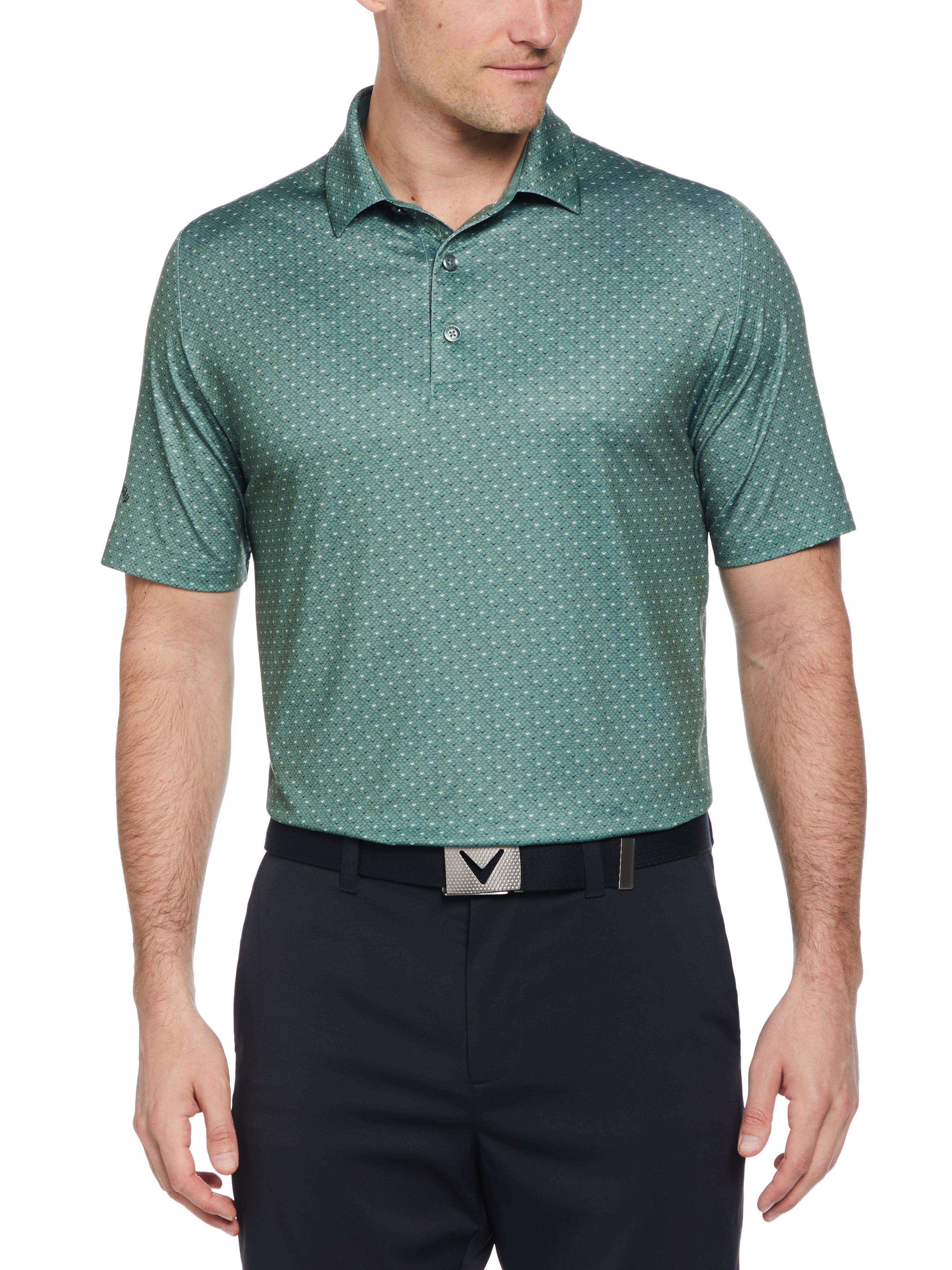 Men's Swing Tech™ Allover Chevron Polo Shirt - Breathable & Moisture-Wicking Golf & Casual Wear for Men
