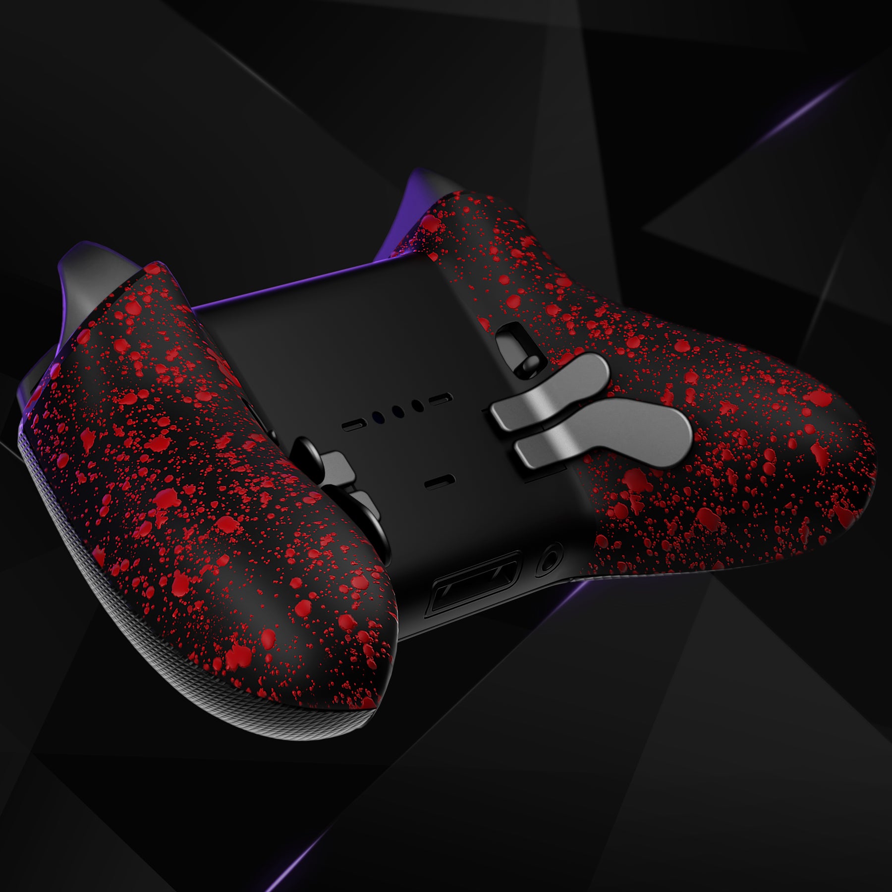 eXtremeRate Textured Red Replacement Bottom Shell Case for Xbox Elite Series 2 & Elite Series 2 Core Controller Model 1797 - Enhanced Grip for Gaming & Customization