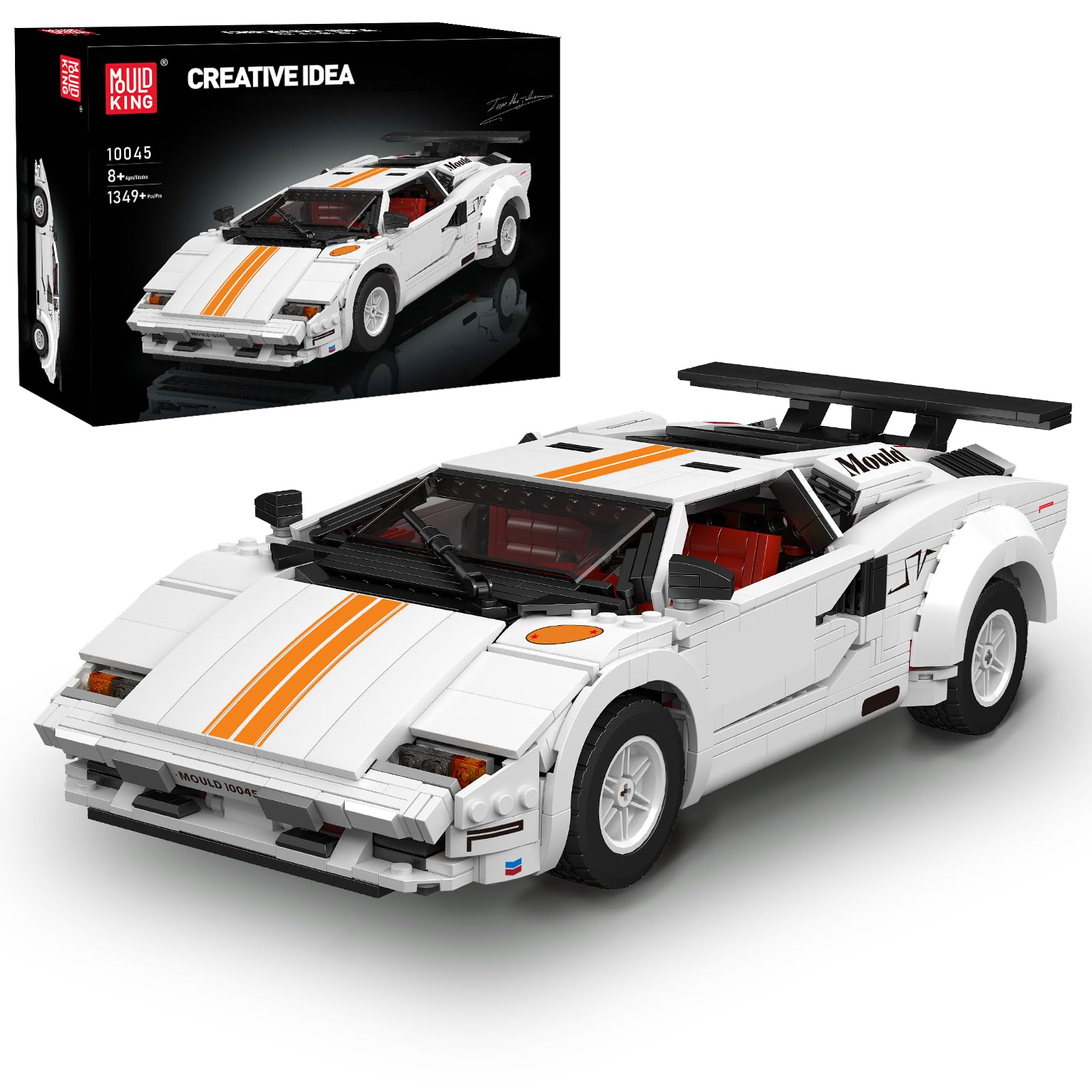 Mould King 10045 Super Sports Car Building Blocks Kit - 1349 Pieces Car Model Building Set for Adults, Collector's Toy with Detailed Instructions | Perfect for DIY Projects, Gift Ideas & Home Decoration