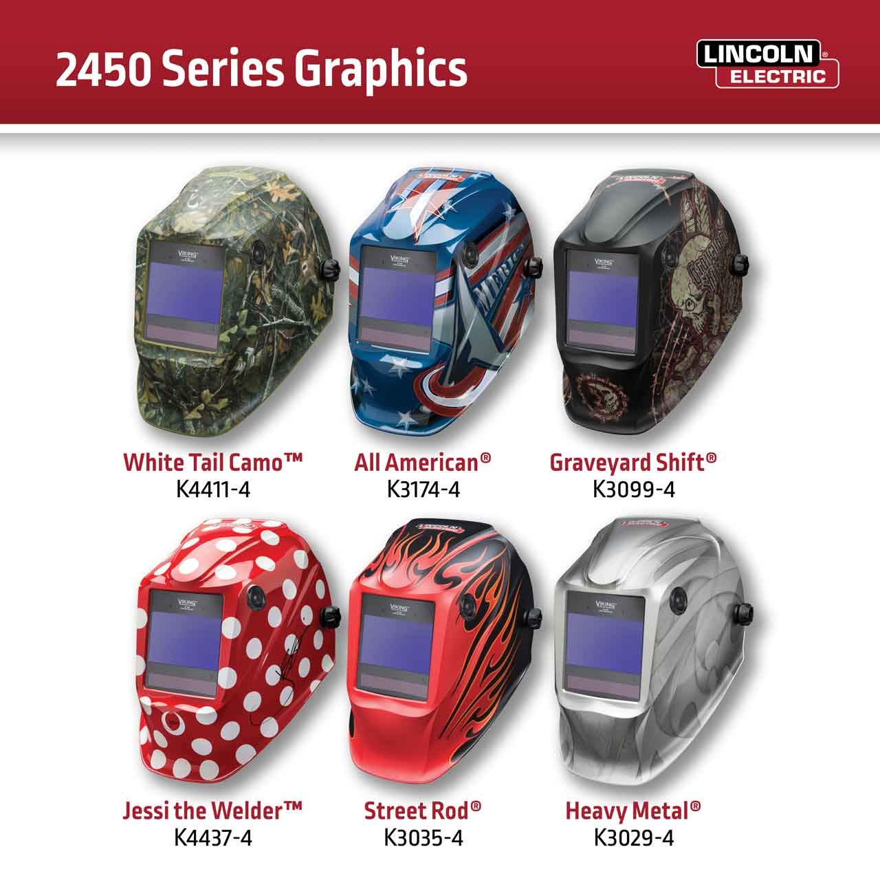 Lincoln Electric Viking 2450 Welding Helmet - Auto Darkening Welder Mask with Premium Lens Technology for Arc, MIG, TIG Welding - Perfect for DIY Projects, Metal Fabrication & Professional Welding Work