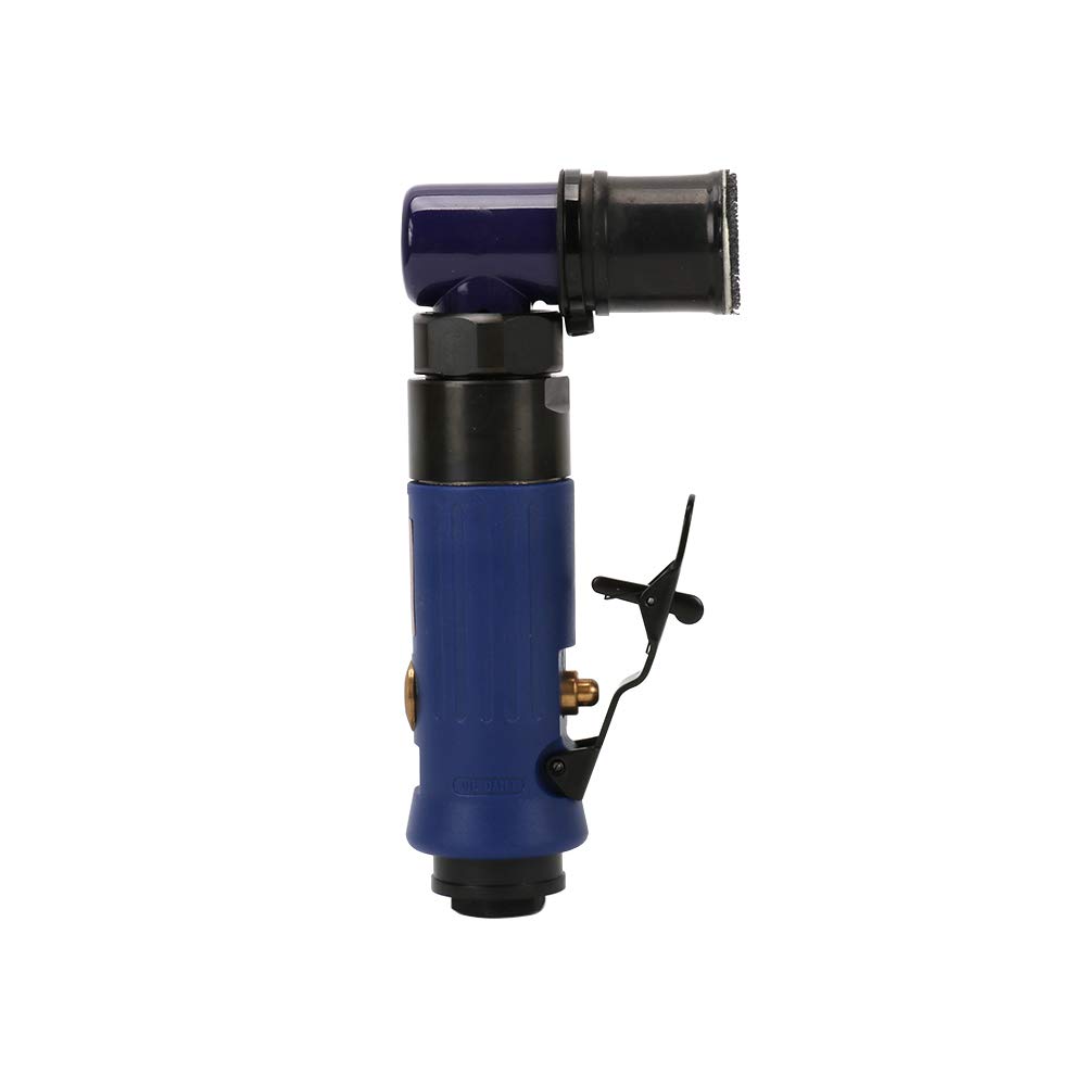 WenFo 1 Inch (25mm) Air Sander - Pneumatic Palm Sander & Polisher for Wood, Metal, Composites - Blue | Perfect for Woodworking, Auto Body Repair & DIY Projects
