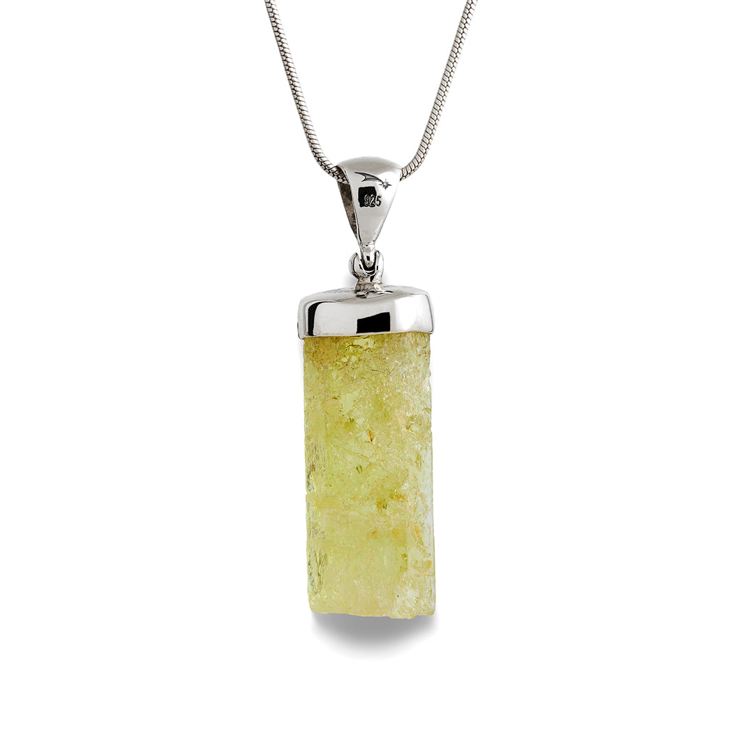 Natural Aquamarine Crystal Pendant Necklace - Healing Stone Jewelry for Women - Perfect for Meditation, Spiritual Gifts & Everyday Elegance