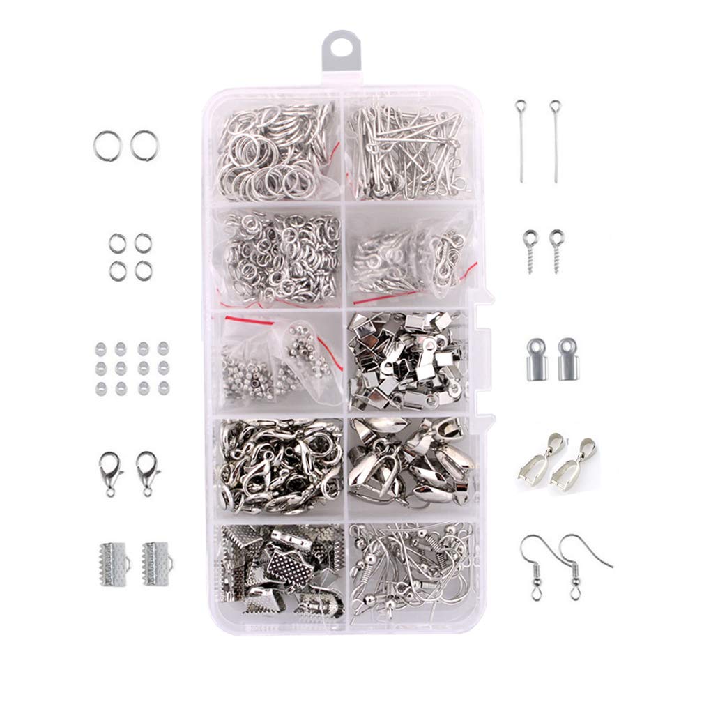 Jewelry Making Supplies Kit - 200-Piece Jewelry Repair Tool Set with Pliers, Beading Wires, Jump Rings, Lobster Clasps & Cord Ends for DIY Necklace, Bracelet Making - Perfect for Crafters & Jewelry Repair