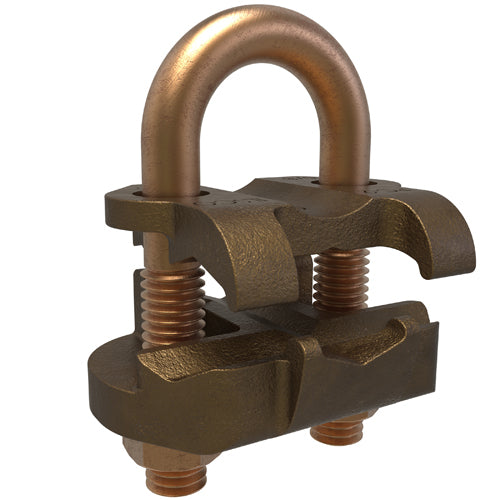 Ilsco U Bolt Ground Clamps - Heavy Duty Copper Electrical Connectors for Secure Grounding | Ideal for Electrical Wiring, Solar Panels & Industrial Applications