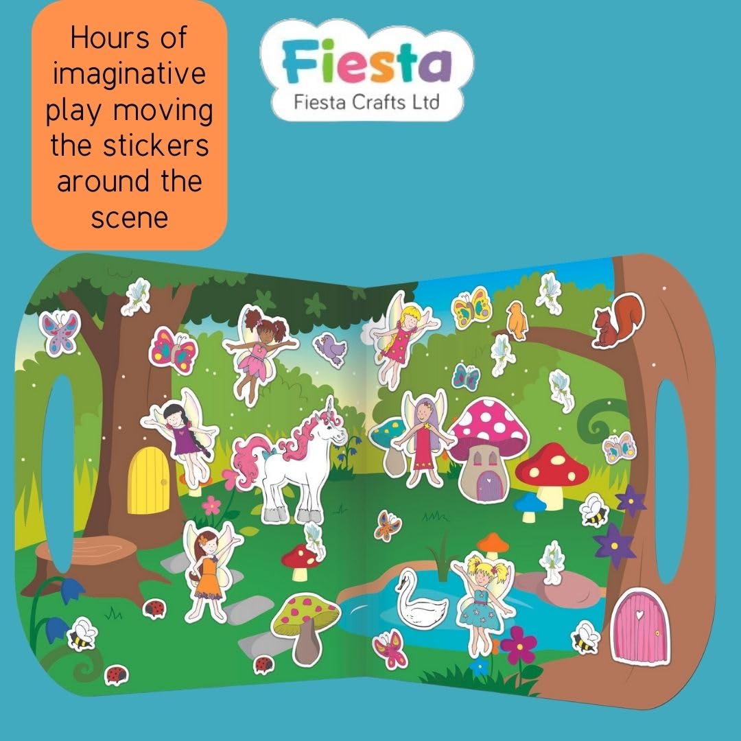 Fairies Stickabouts Activity Stickers for Kids - Reusable Decorative Stickers for Scrapbooking, DIY Crafts, and School Projects - Fun Fairy-Themed Stickers for Girls' Bedrooms, Notebooks, and Gift Wrapping