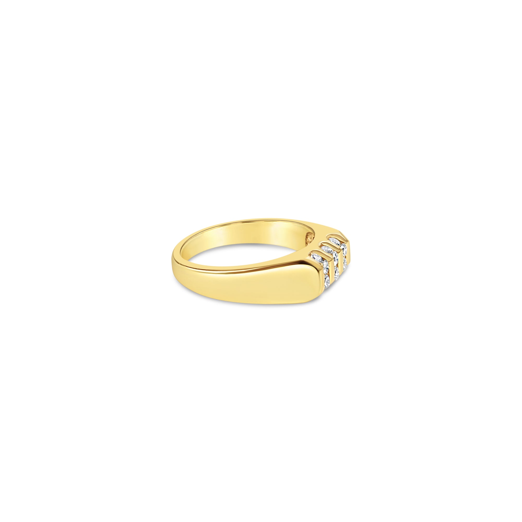 0.50 Carat Curved Nine Stone Diamond Ring in 14K Yellow Gold – Elegant Jewelry for Weddings, Anniversaries & Special Occasions