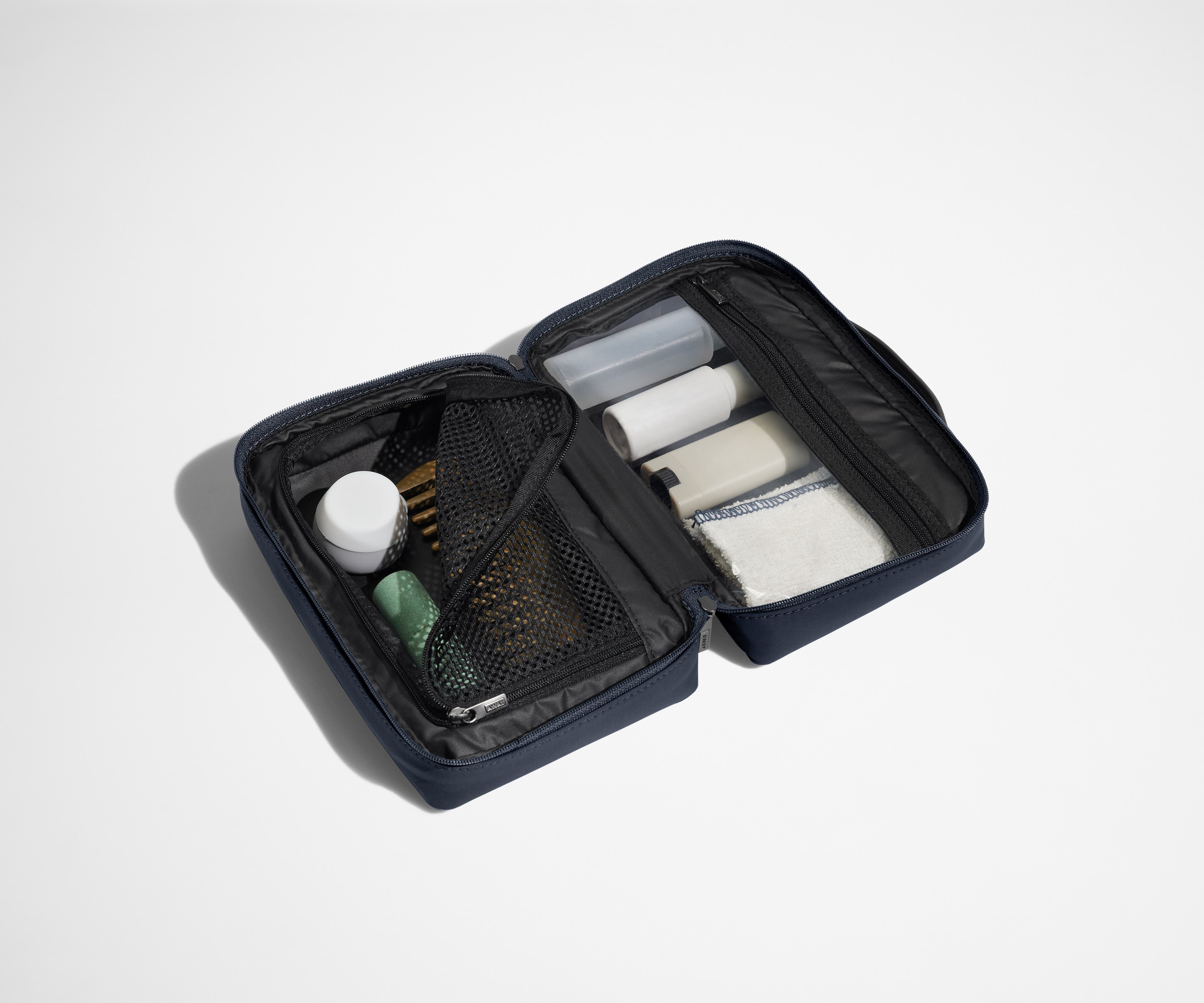 Premium Navy Blue Travel Toiletry Bag - Waterproof & Compact Organizer for Toiletries, Cosmetics & Essentials - Perfect for Travel, Gym, Camping & Daily Use