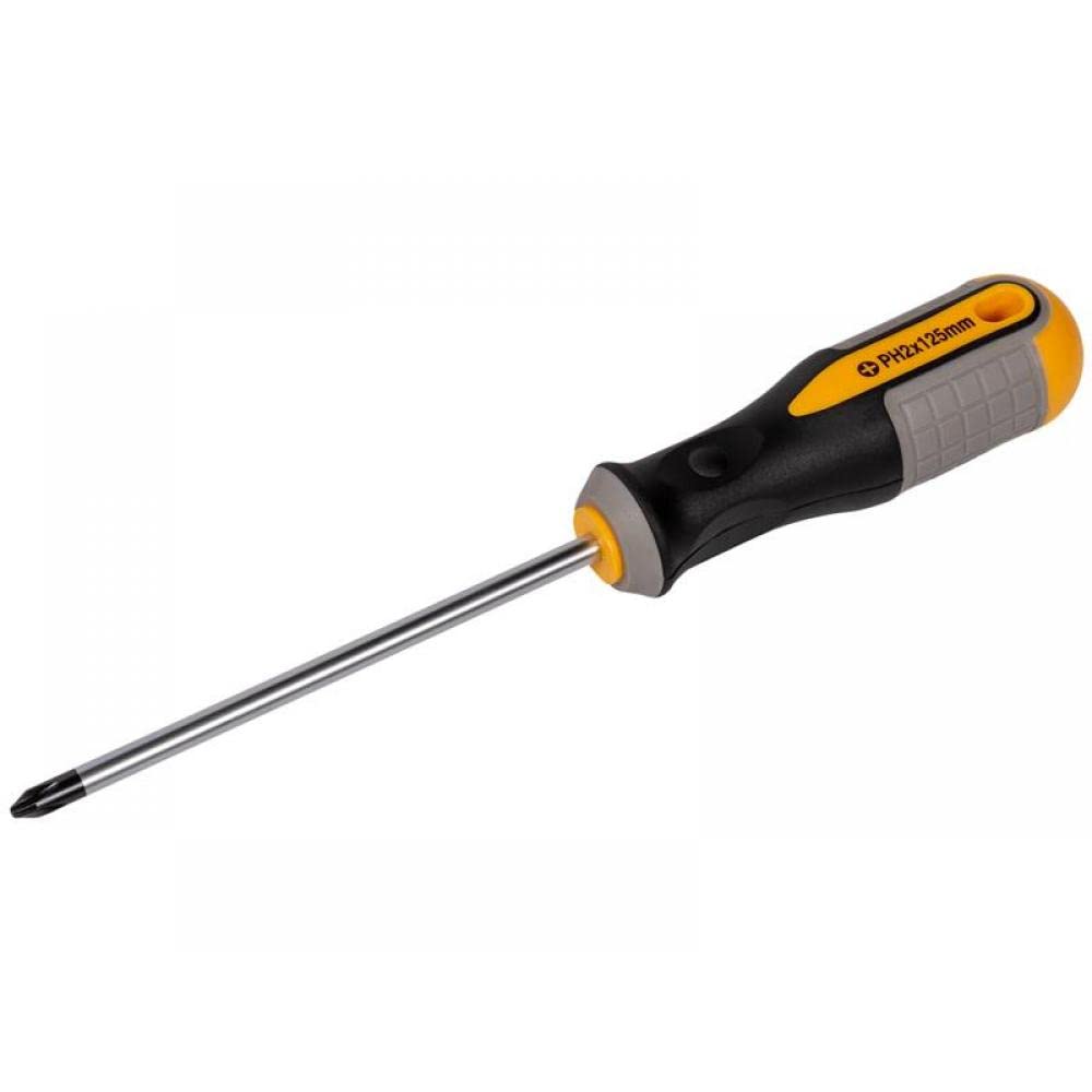 Roughneck ROU22132 Phillips PH2 Screwdriver 5-Inch (125mm) - Durable Hand Tool for Home Repair, DIY Projects & Professional Use