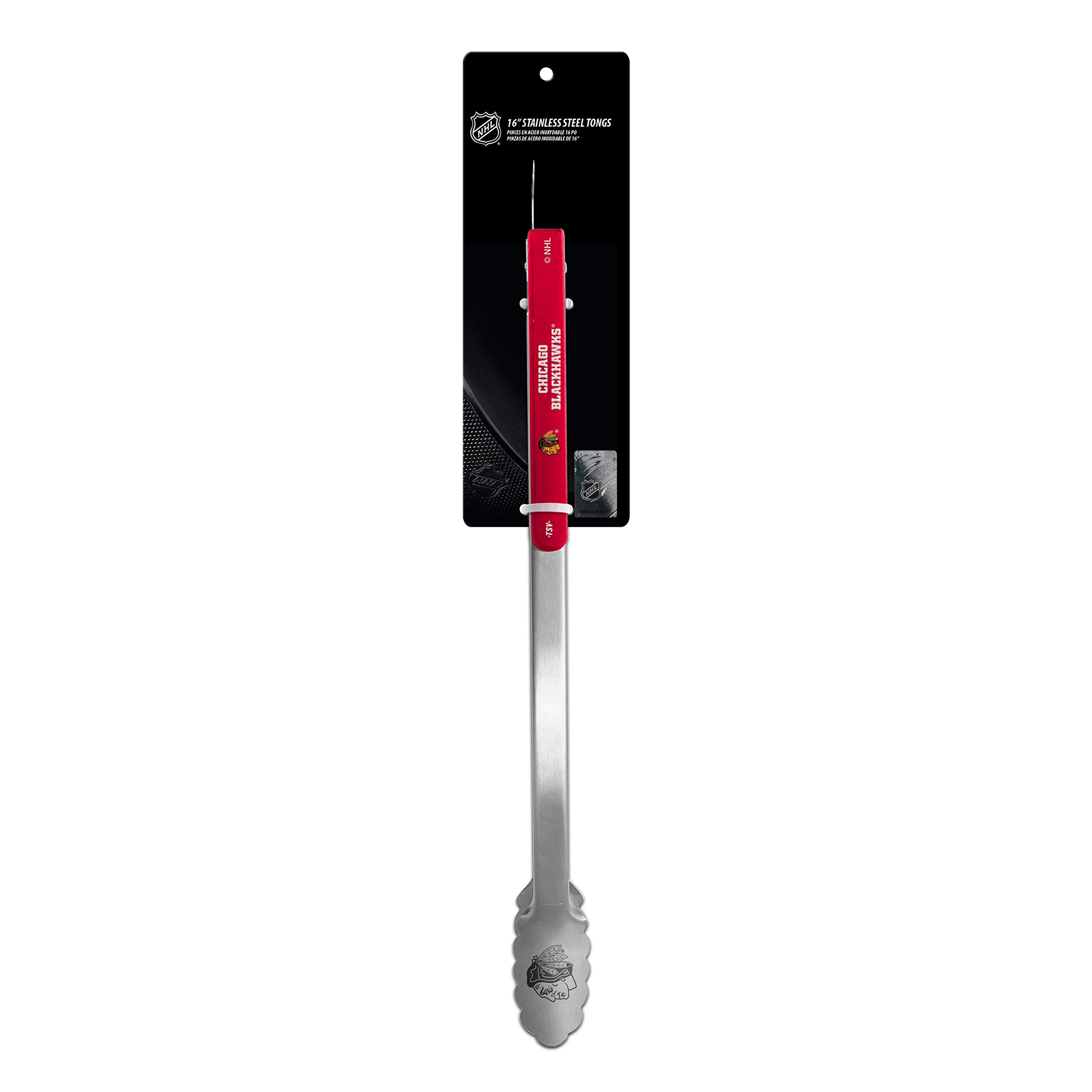 NHL Team Logo Unisex BBQ & Kitchen Tongs - Heavy Duty Stainless Steel Grilling Utensils for Outdoor Cooking, Picnics & Backyard Parties