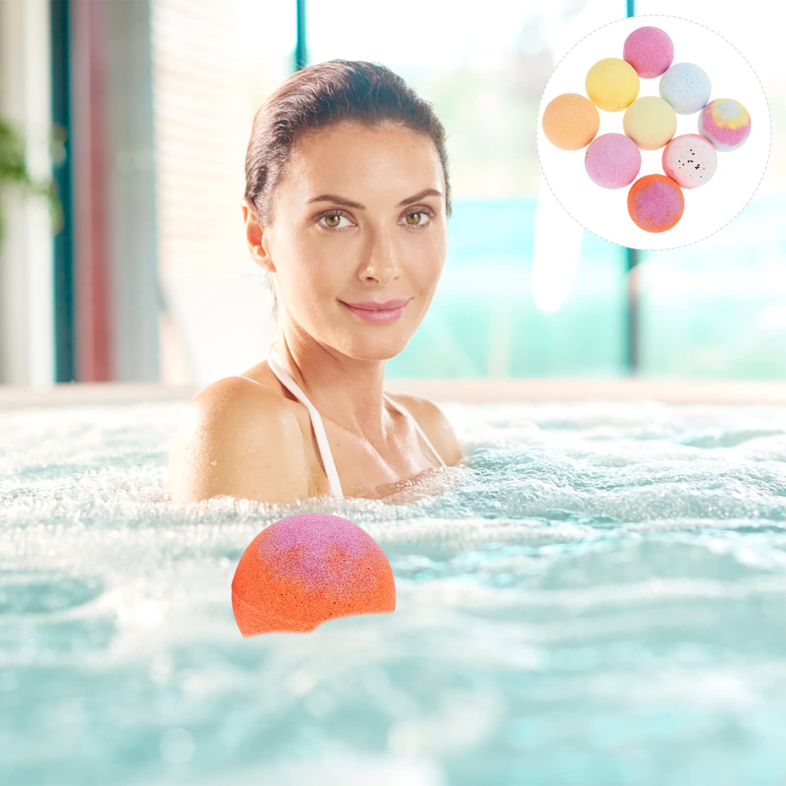 9-Piece Natural Spa Bath Set with Soothing Moisturizing Bath Salt Balls - Relaxing Shower Balls for Stress Relief & Skin Hydration | Perfect for Home Spa, Self-Care, and Gift Giving